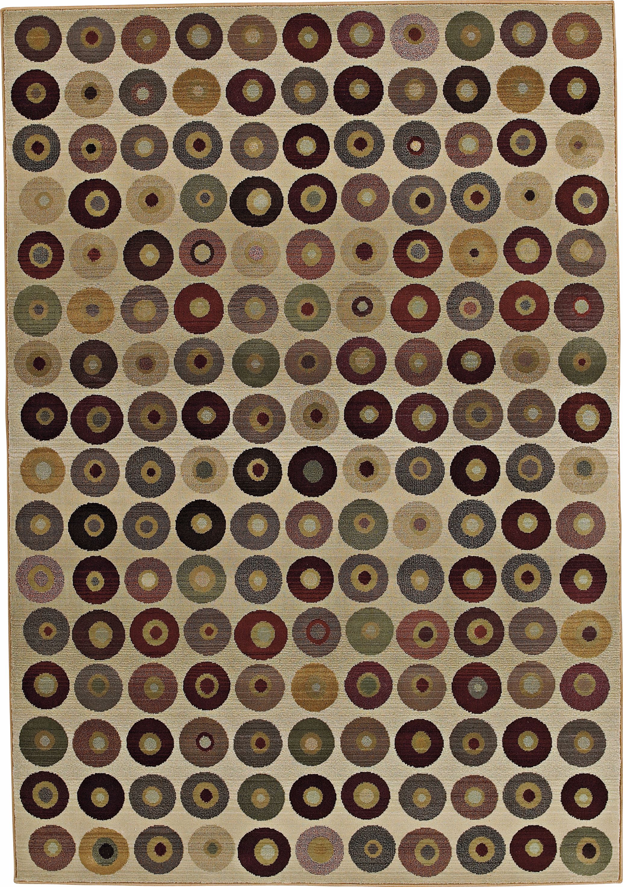 Modtempo Circles Beige Area Rug