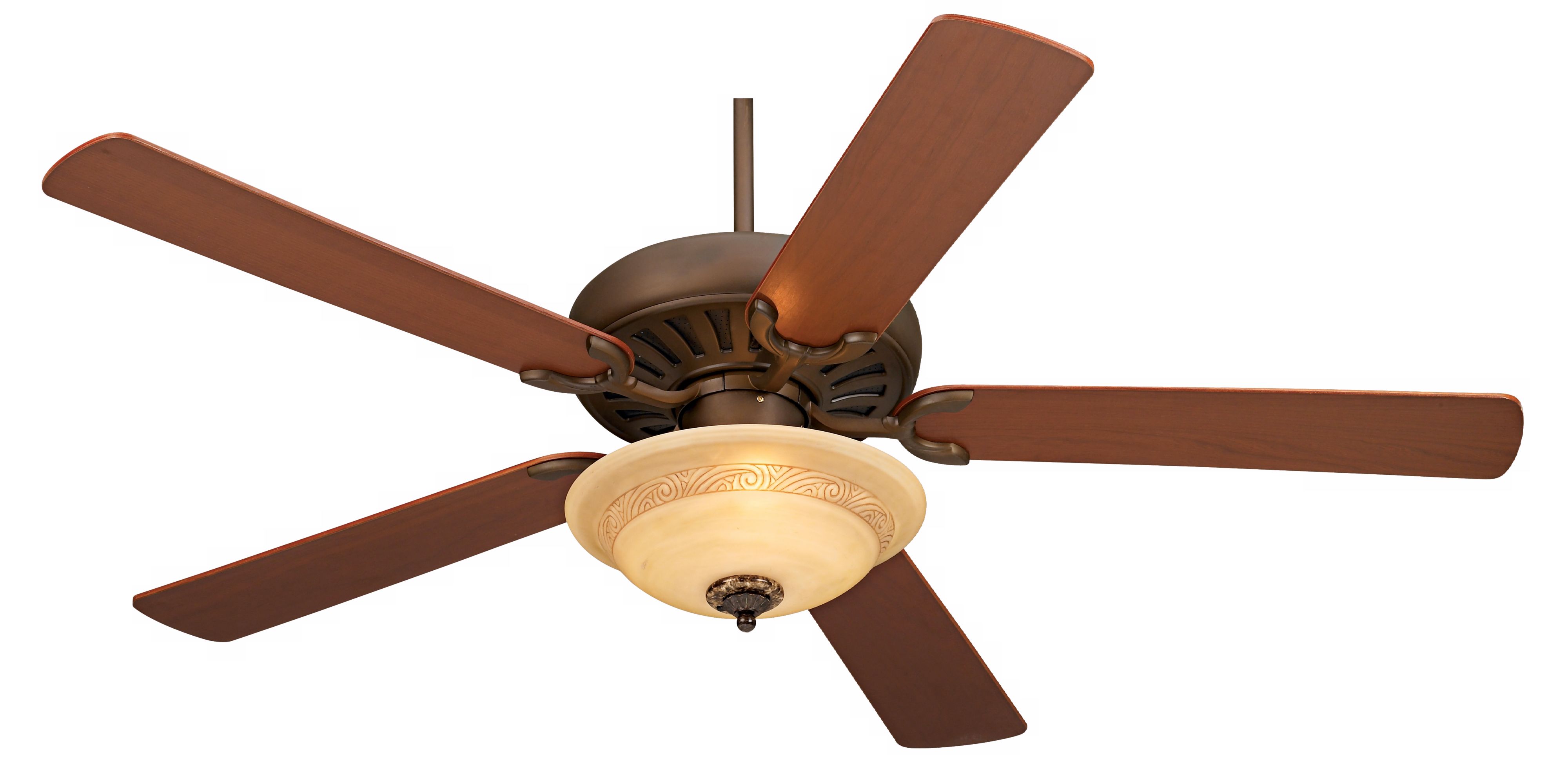 Casa Equinox Bronze Brass Alabaster Glass Ceiling Fan