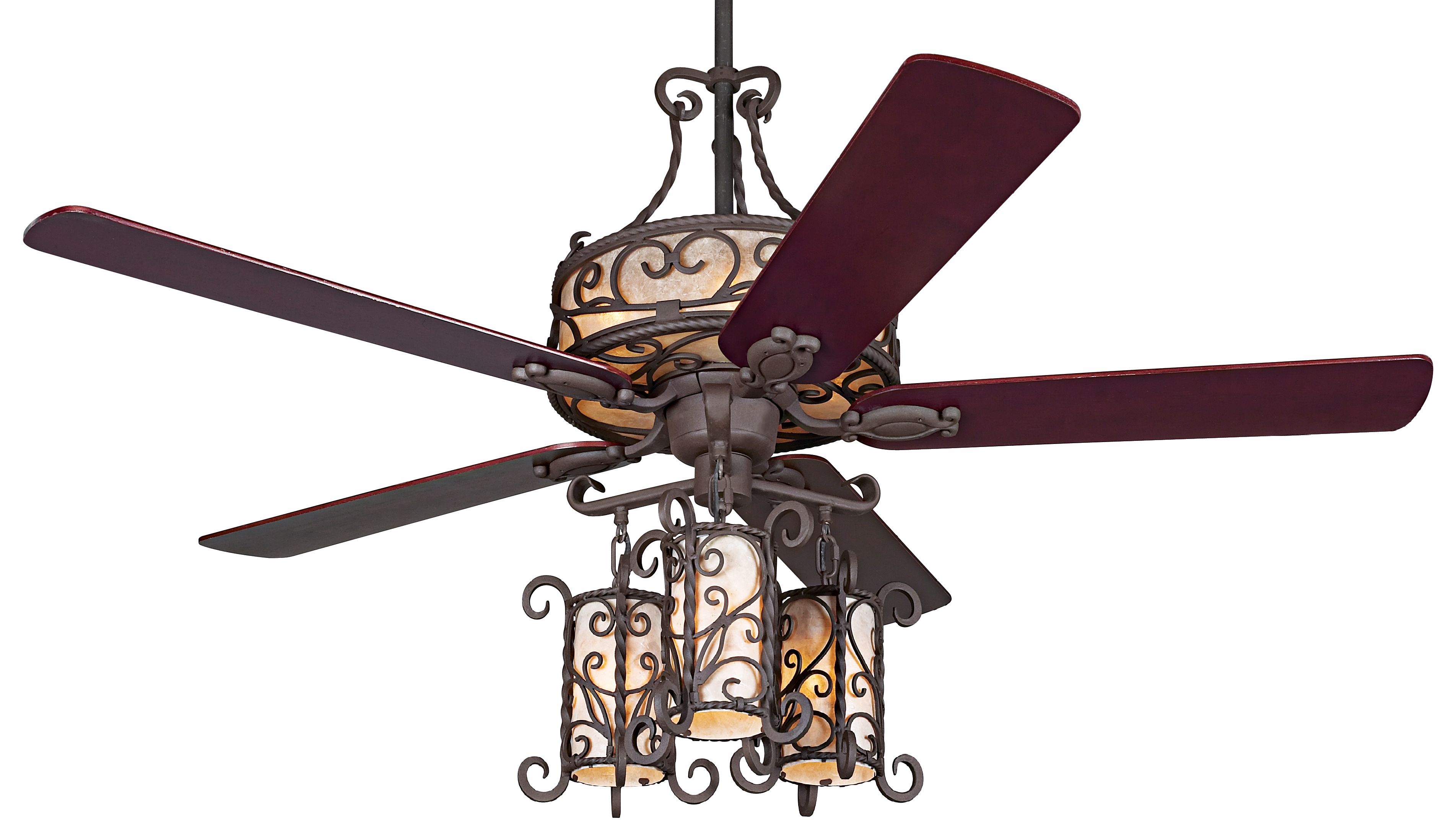 60" John Timberland Seville Iron Ceiling Fan With Remote