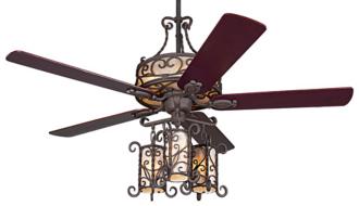 60 John Timberland Seville Iron Ceiling Fan With Remote 40213 16395 74782 74780