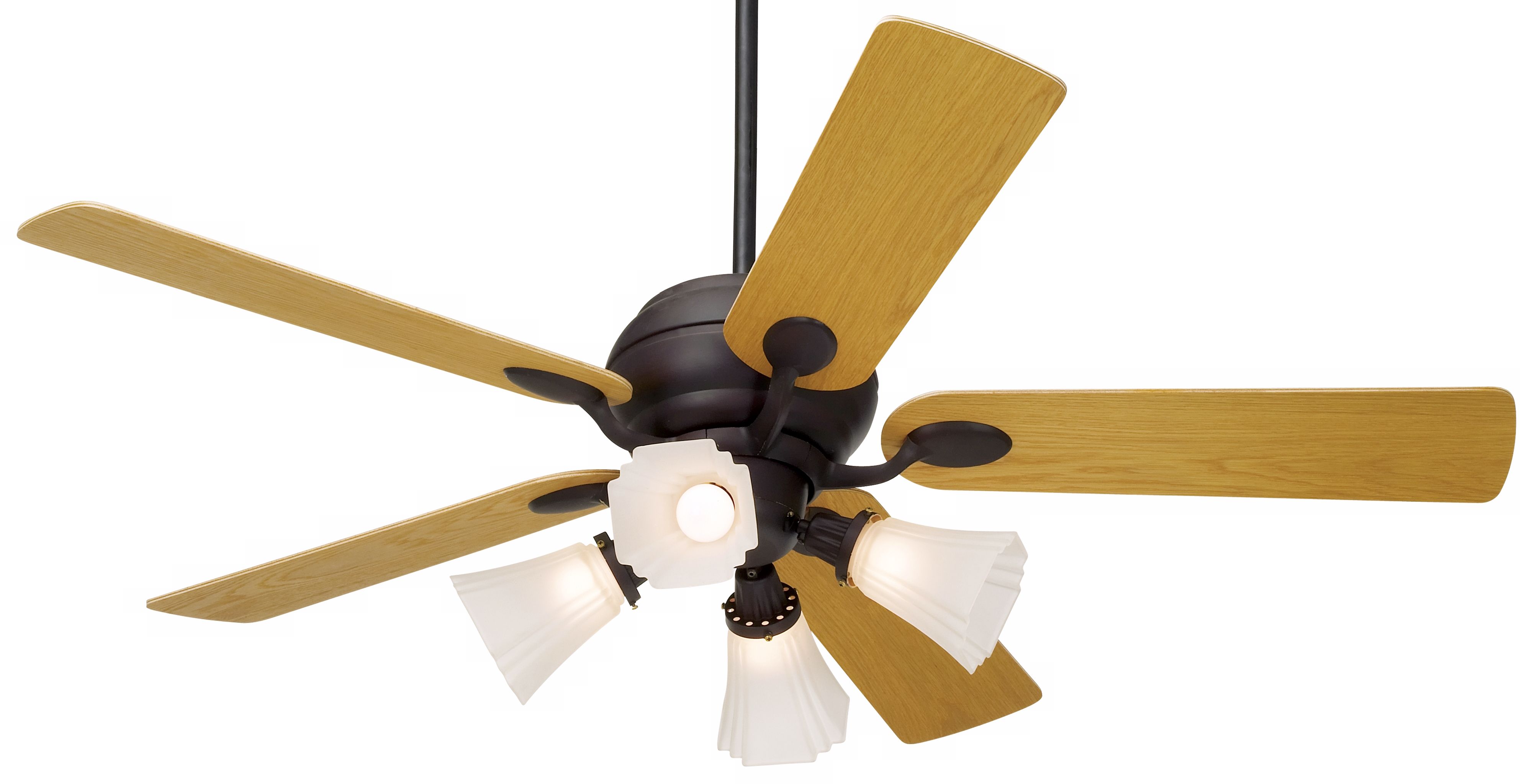 52" Casa Optima Light Oak Blades Espresso Ceiling Fan