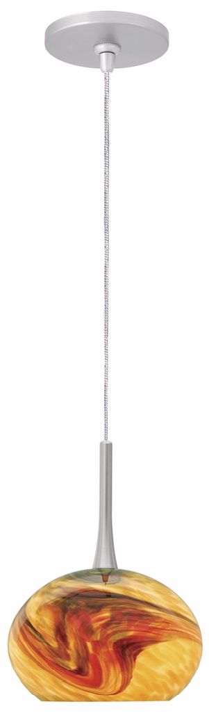 LBL Neptune I Amber Glass Monopoint Pendant