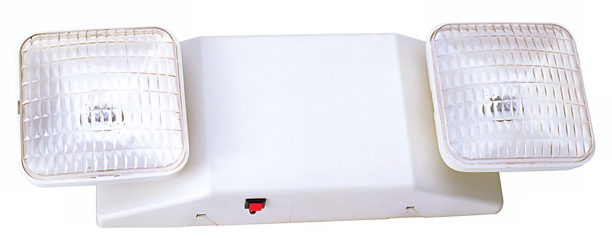 Two Light Damp Location White Emergency Light