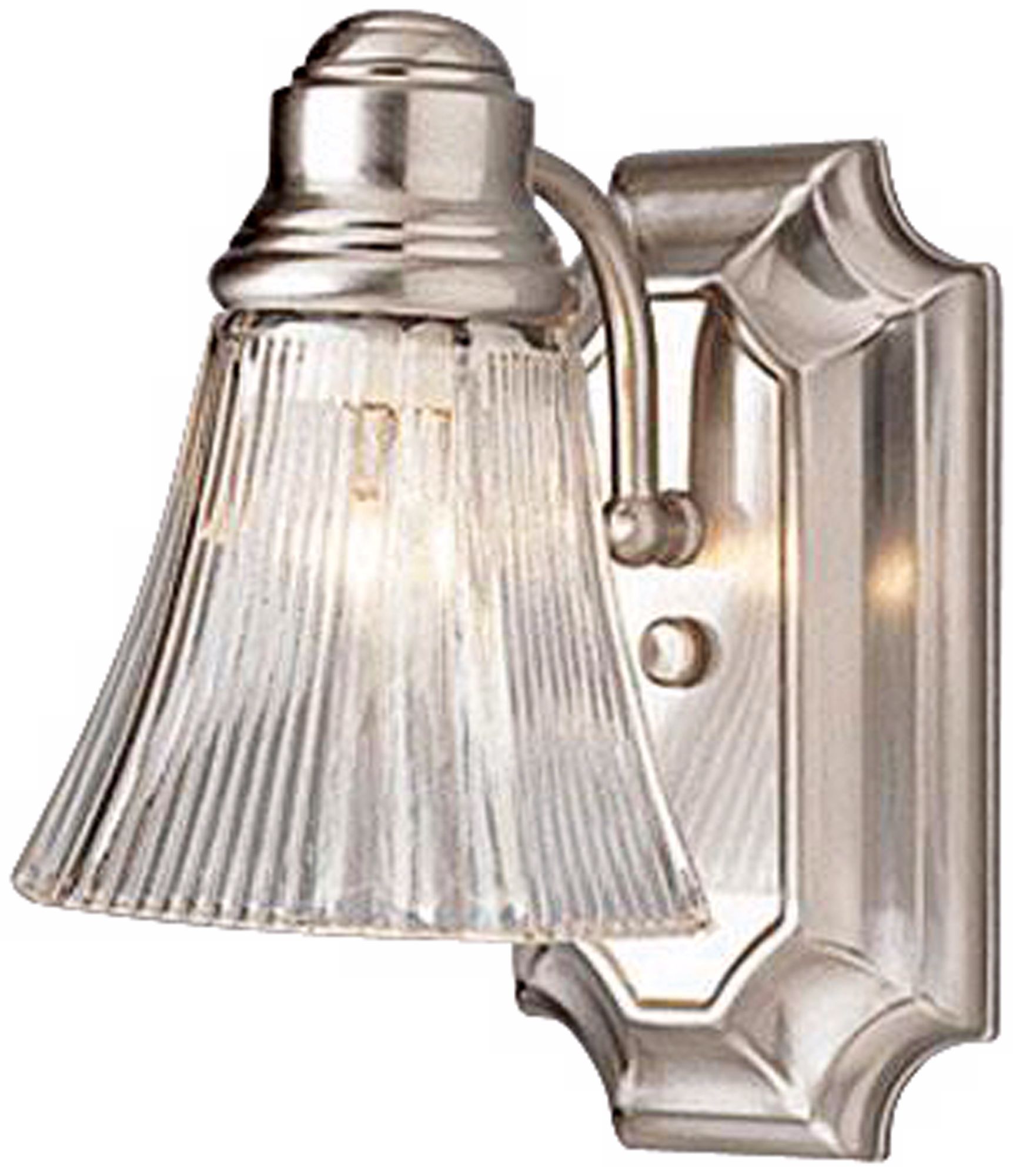 Brushed Nickel Finish 7" High 5" Wide Wall Sconce