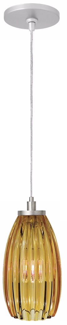LBL Flute Amber Glass Monopoint Pendant