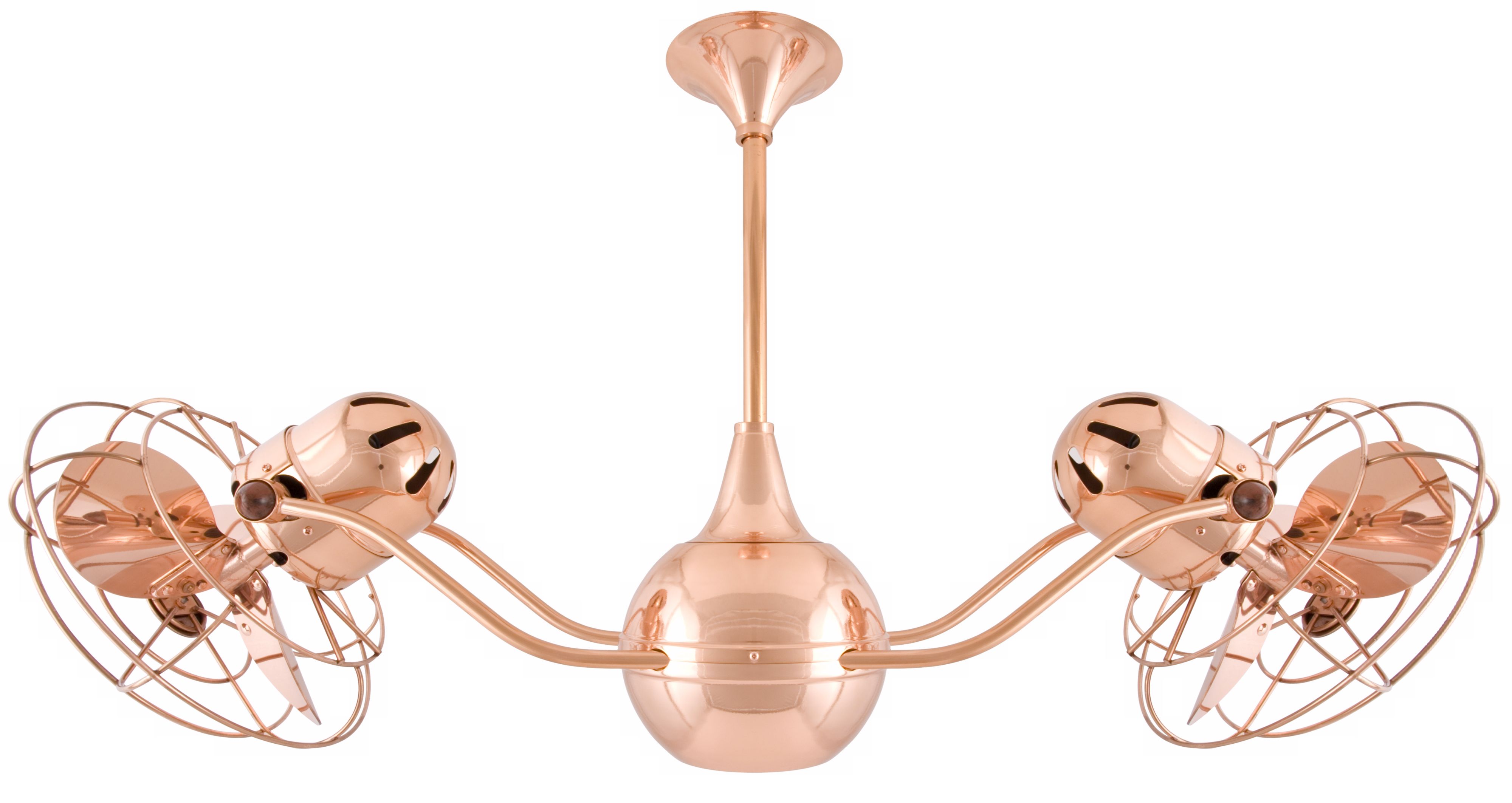 42" Vent Bettina Polished Copper Metal Blades Ceiling Fan