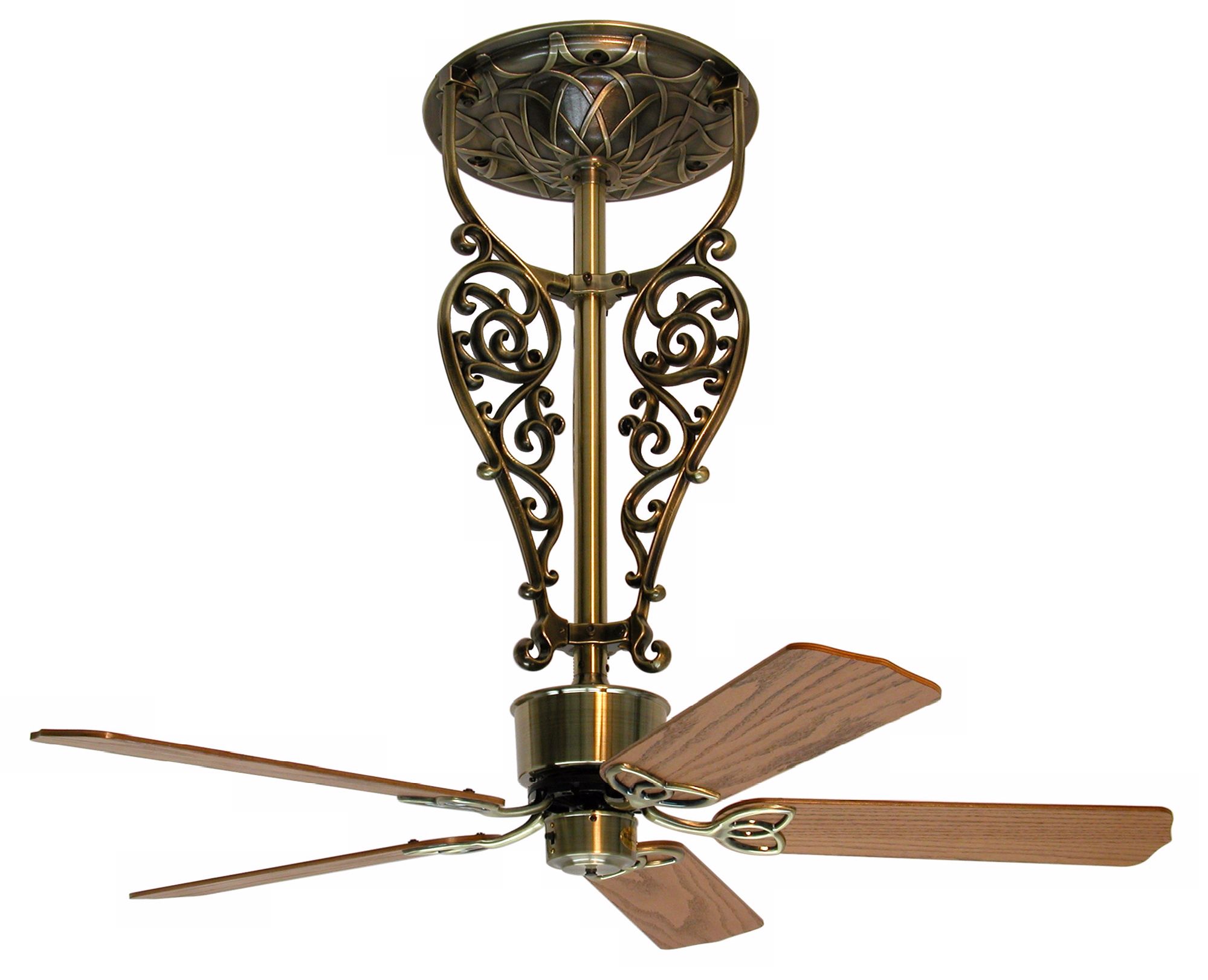 52" Fanimation Americana Antique Brass Filigree Ceiling Fan