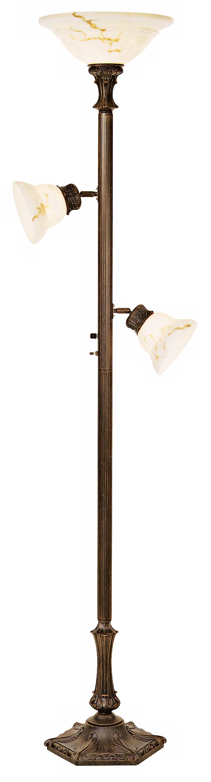 Kathy Ireland Bronze Bistro Terrace Torchiere Floor Lamp