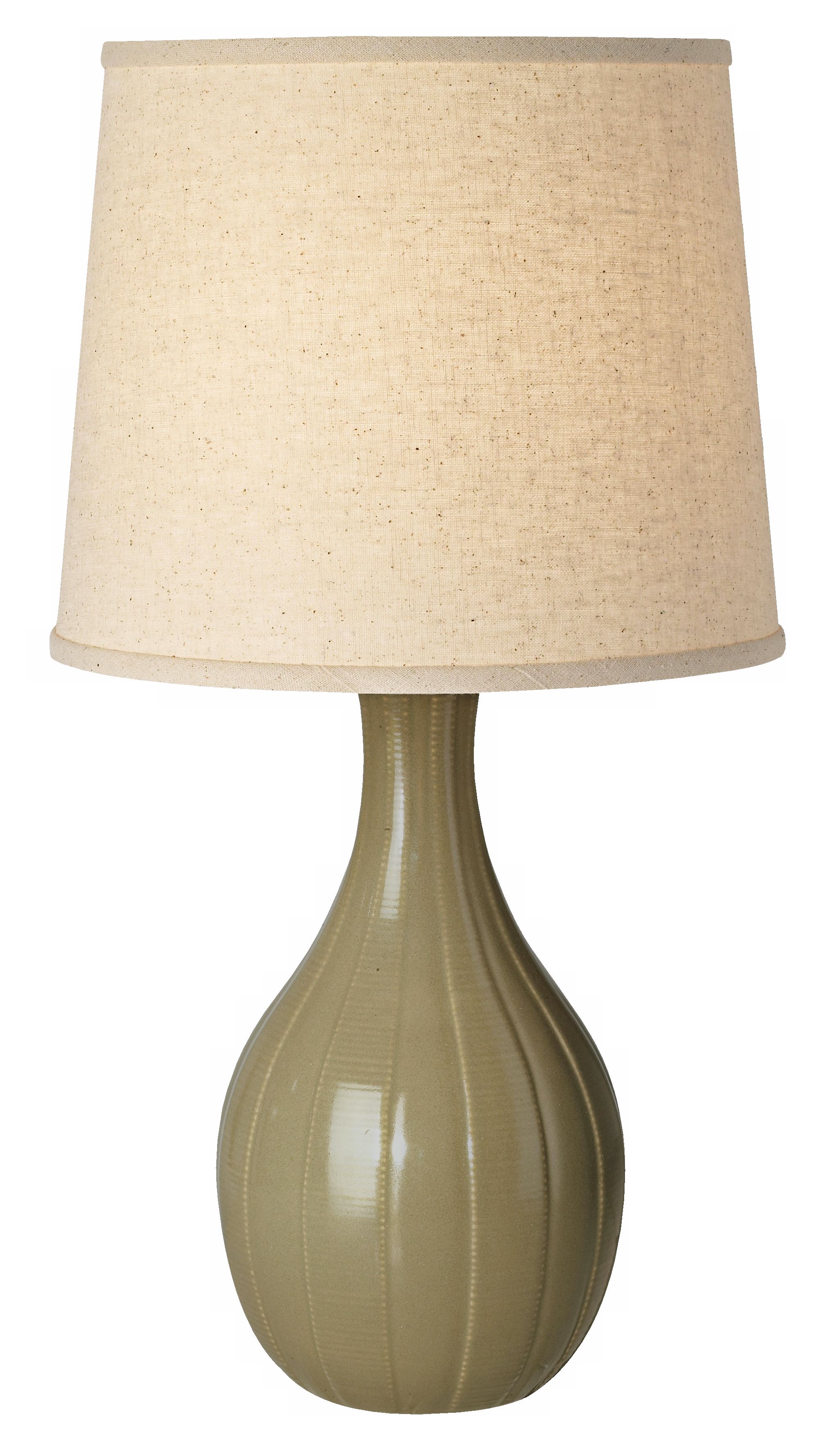 Haeger Potteries Cactus Green Ceramic Tile Table Lamp