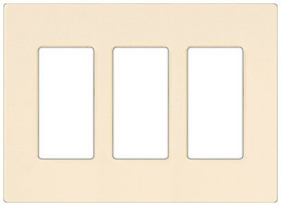 Lutron Diva Eggshell SC 3 Gang Wallplate