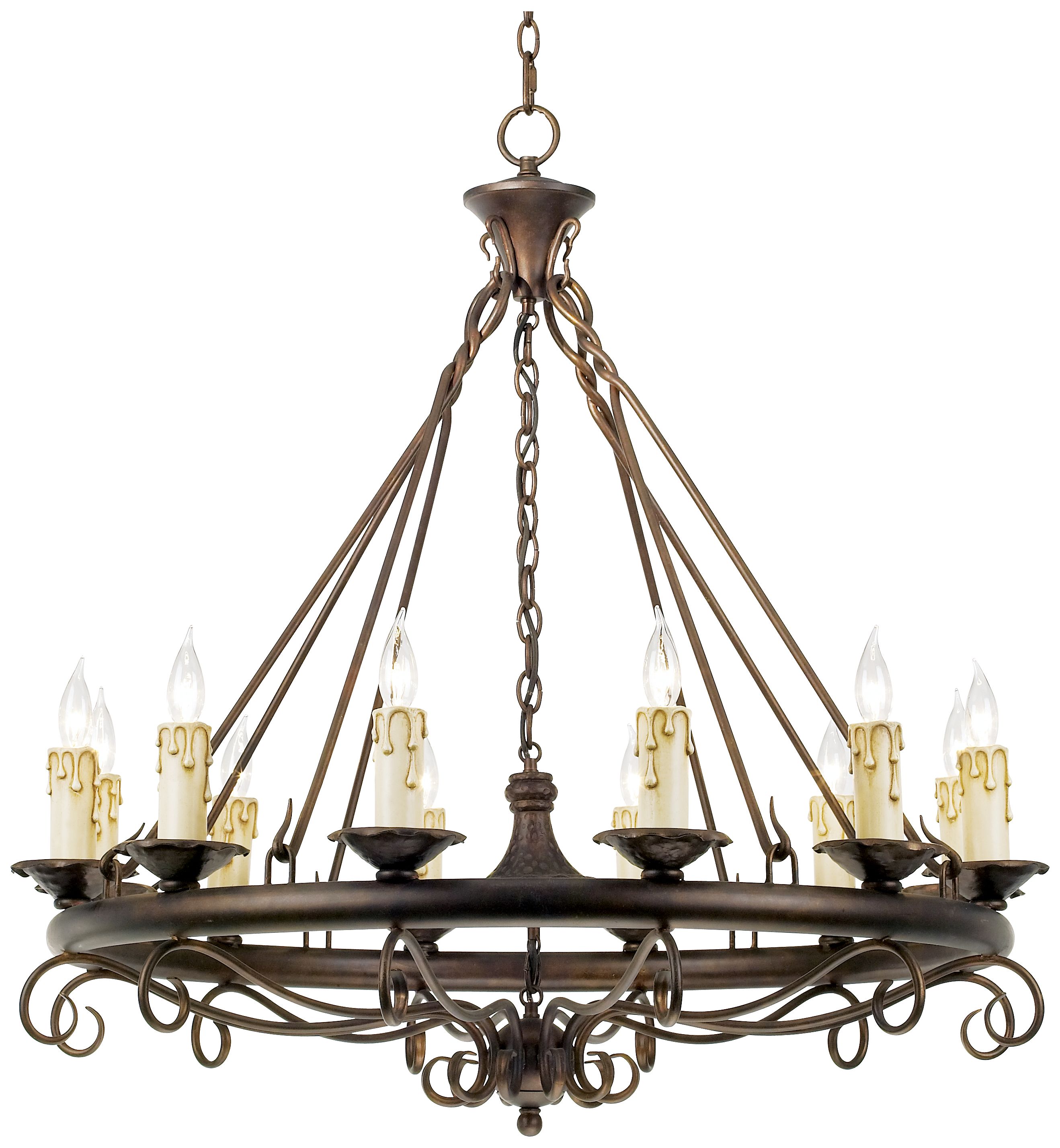Rodeo Collection Round Twelve Light Chandelier