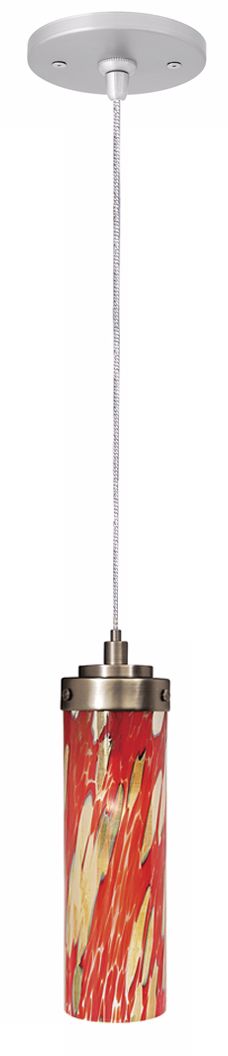 LBL Max Red Italian Glass Monopoint Pendant