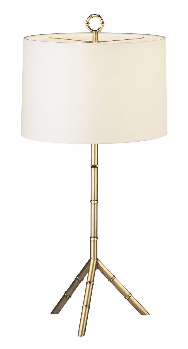 Jonathan Adler Meurice Brass Table Lamp with Linen Shade