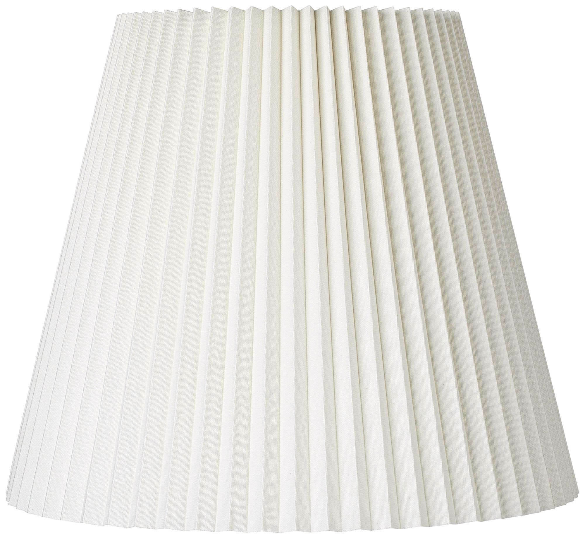 Ivory Pleated Shade 10x17x14.5 (Spider)