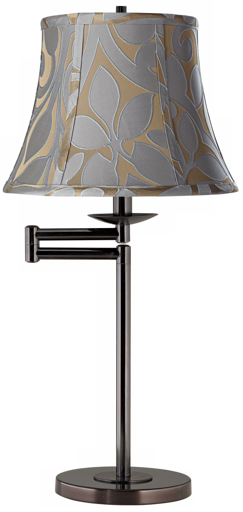 Lillian Floral Bell Bronze Swing Arm Desk Lamp Base