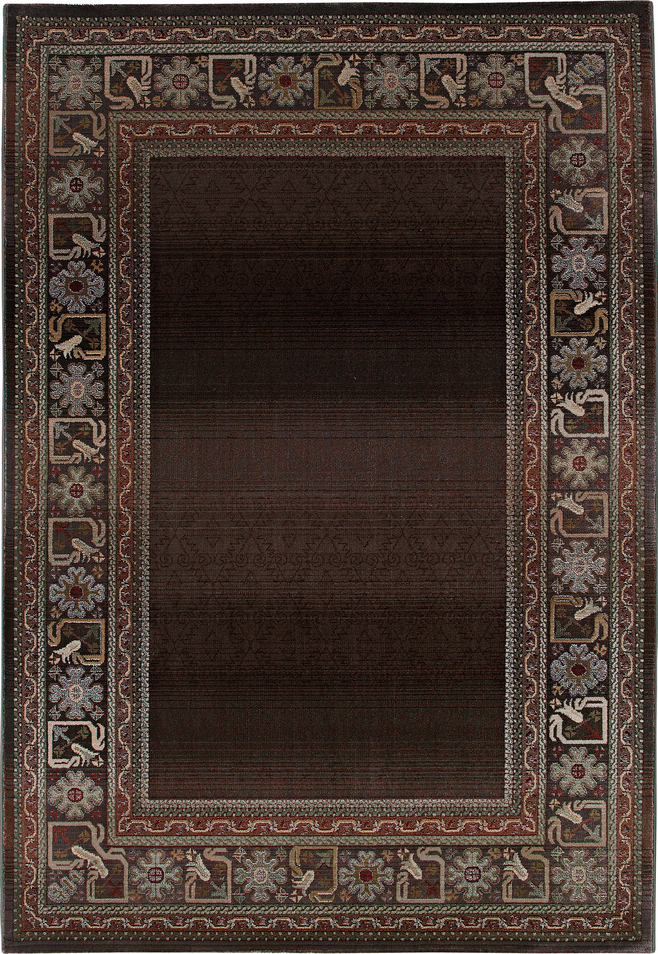 Fall Border Brown Area Rug                                  