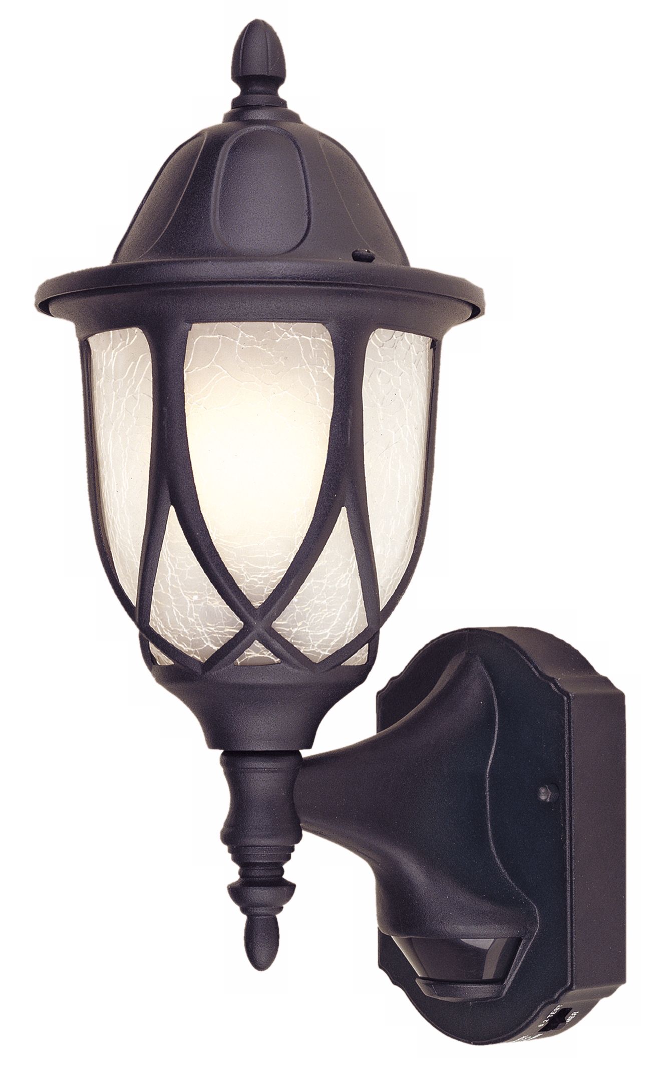 Capella Motion Sensor 15 1/2" High Black Outdoor Wall Light