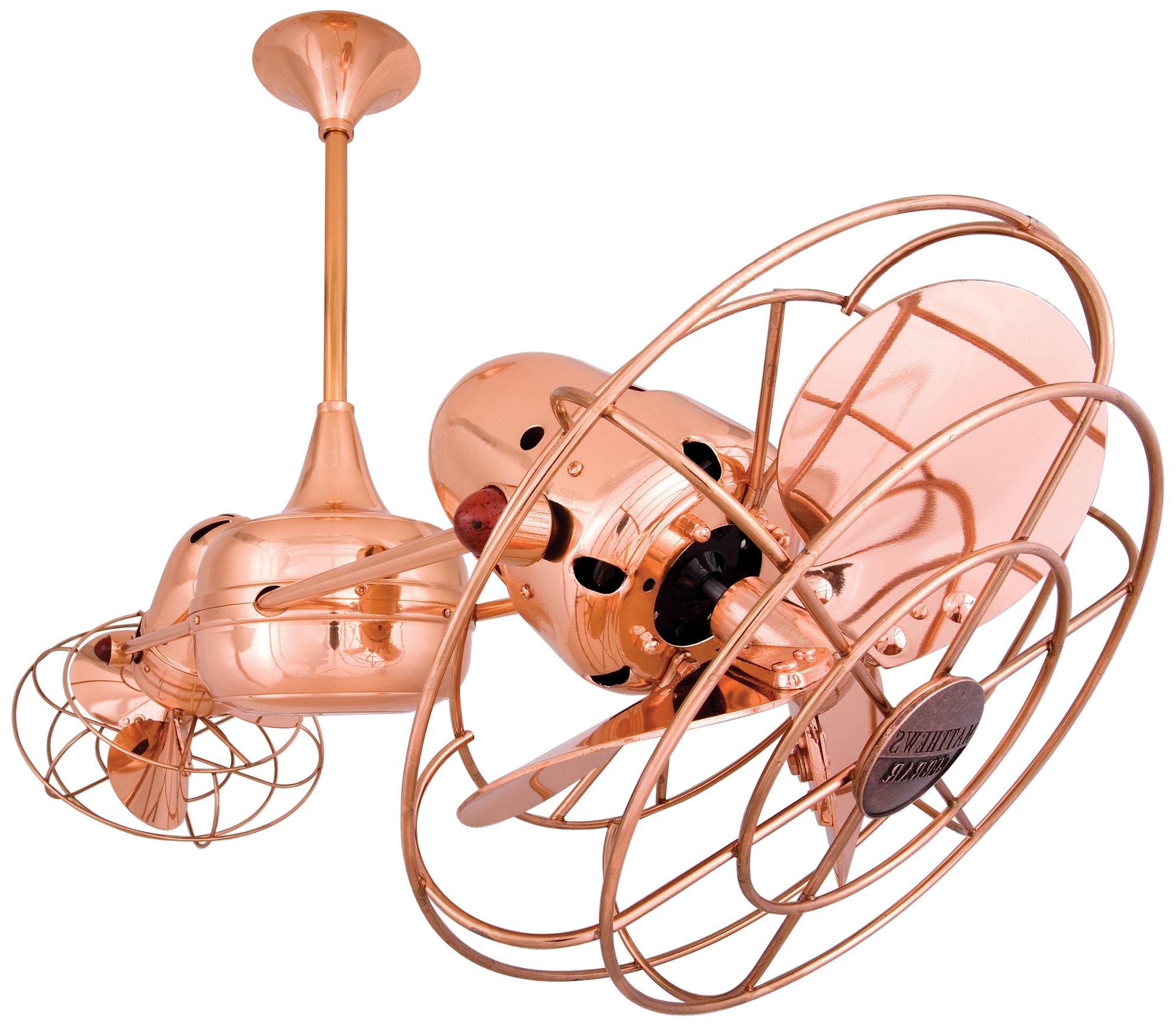 36" Matthews Duplo Dinamico Copper Ceiling Fan