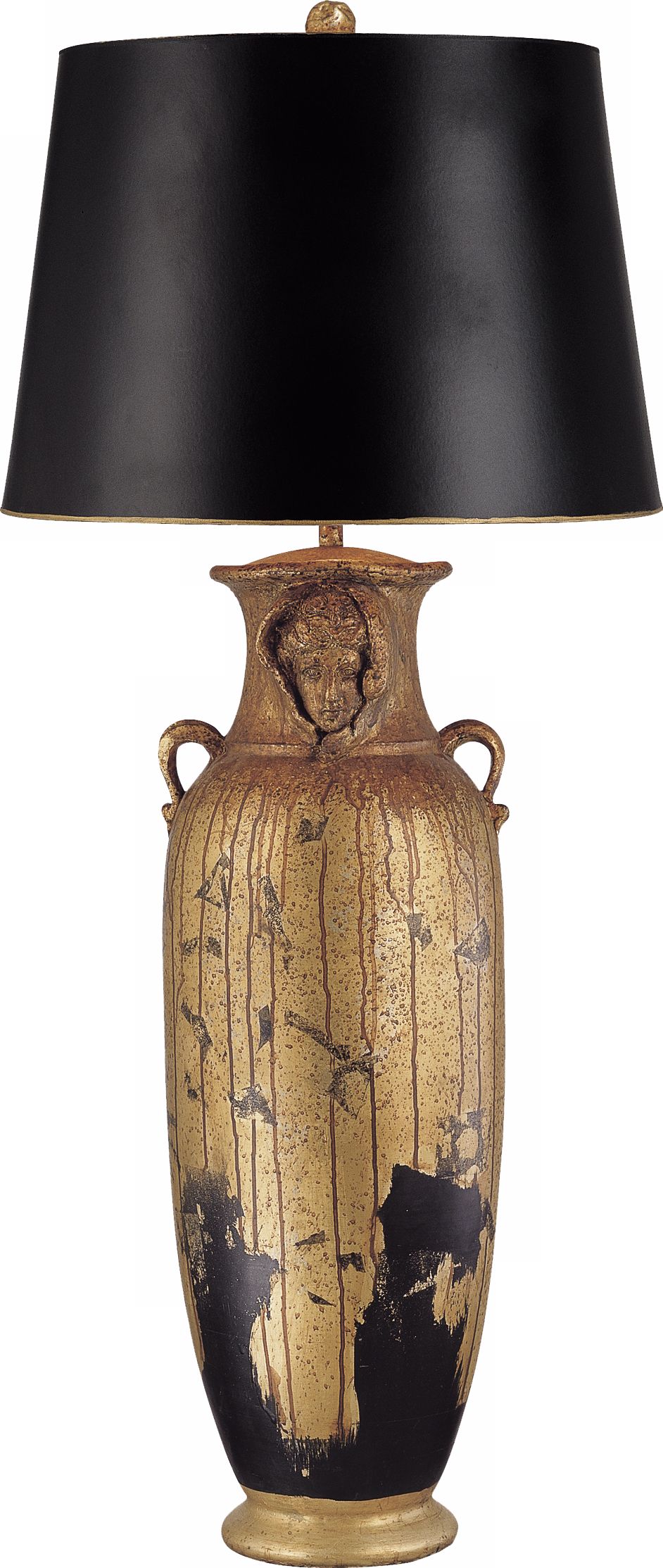 Flambeau Derbigny Oversized Black and Gold Table Lamp