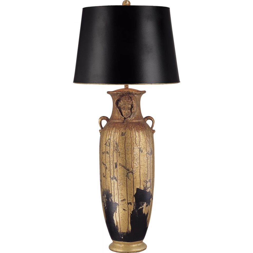 Flambeau Derbigny Oversized Black and Gold Table Lamp   #41748