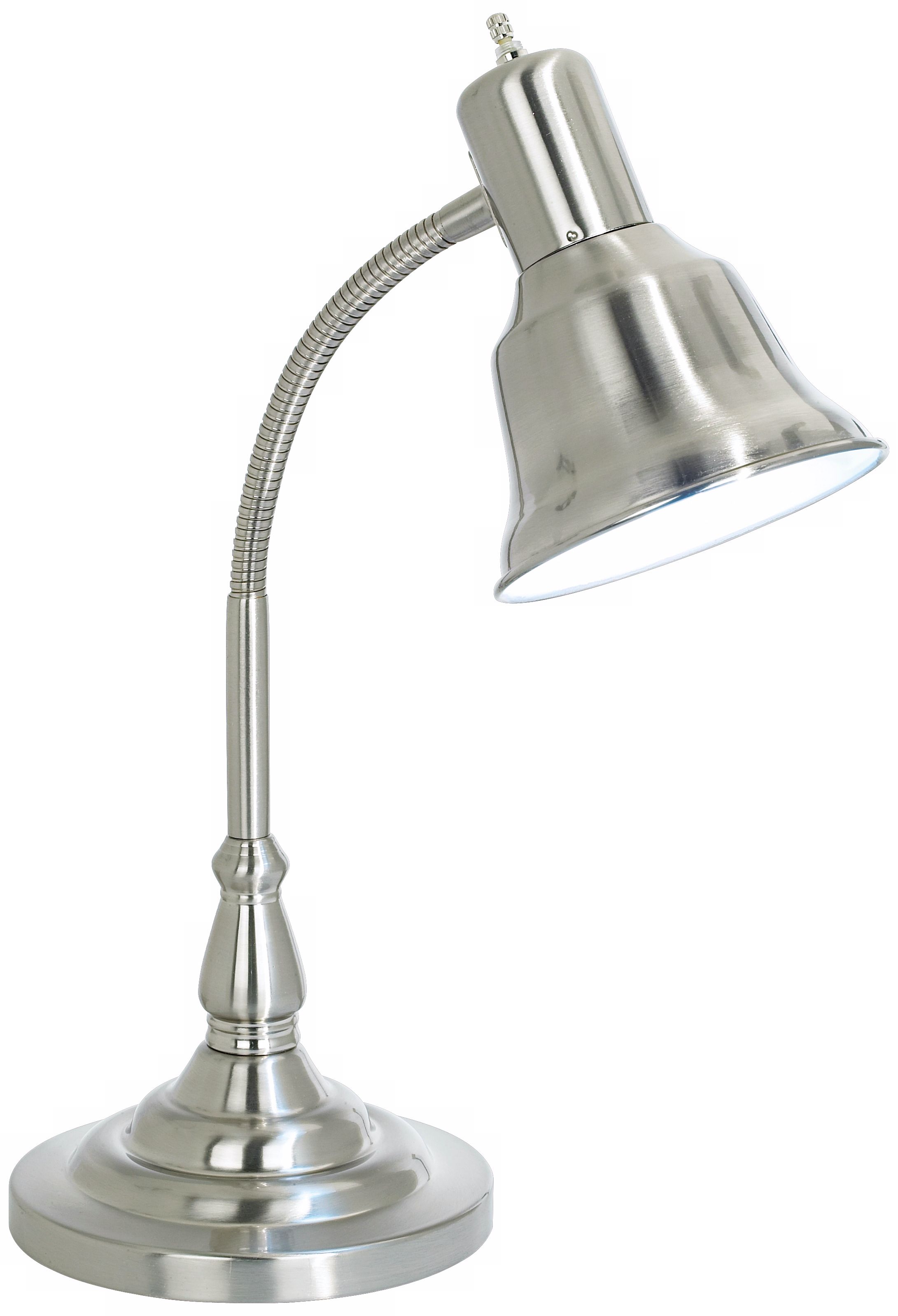OTT-LITE Bella Silver Energy Saving Gooseneck Desk Lamp