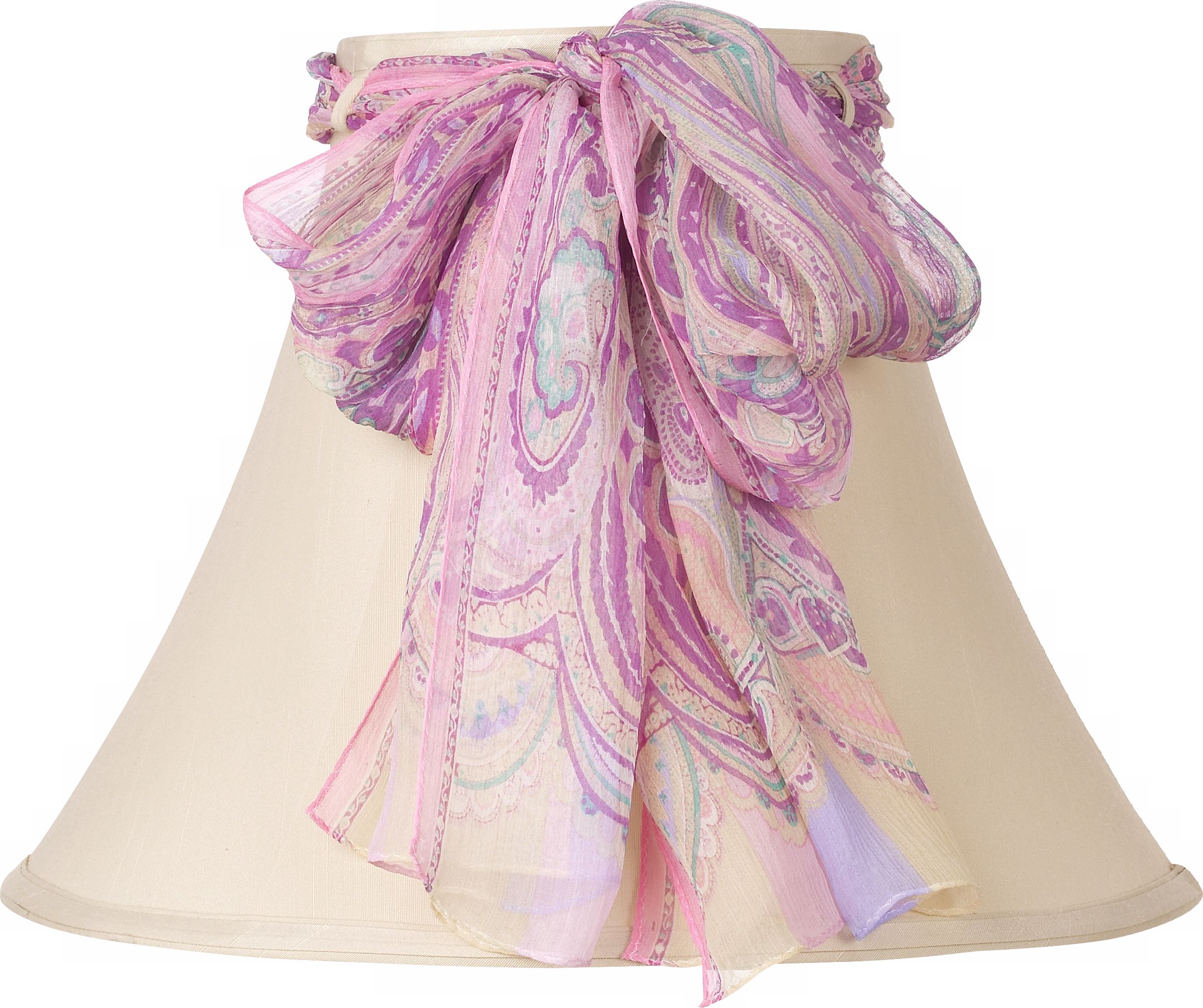 Beige Loop Shade with Paisley Scarf