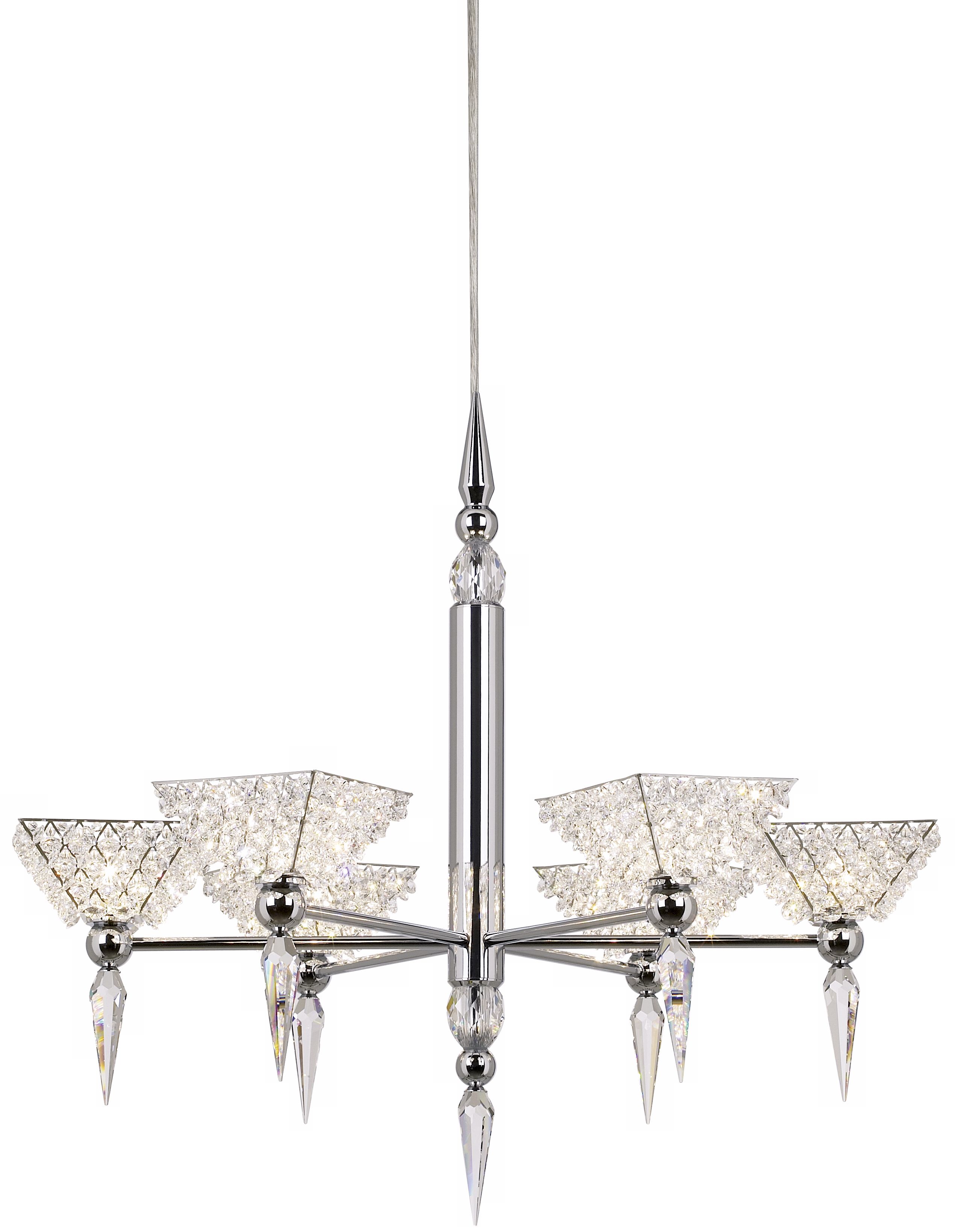 Schonbek Geometrix Vertex Clear Crystal Chandelier