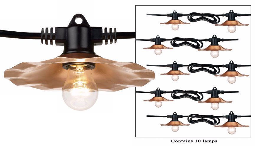 Copper Shade 50 Foot Length String Lights
