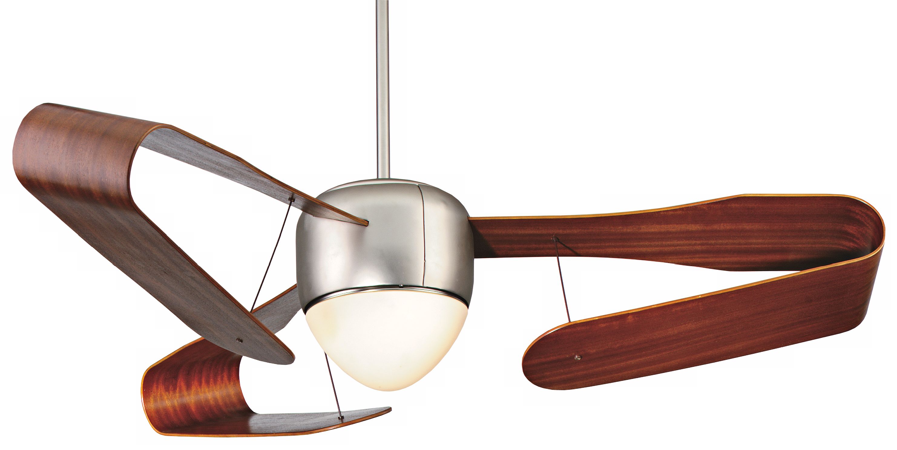 60" Fanimation Centaurus Nickel Mahogany Blades Ceiling Fan