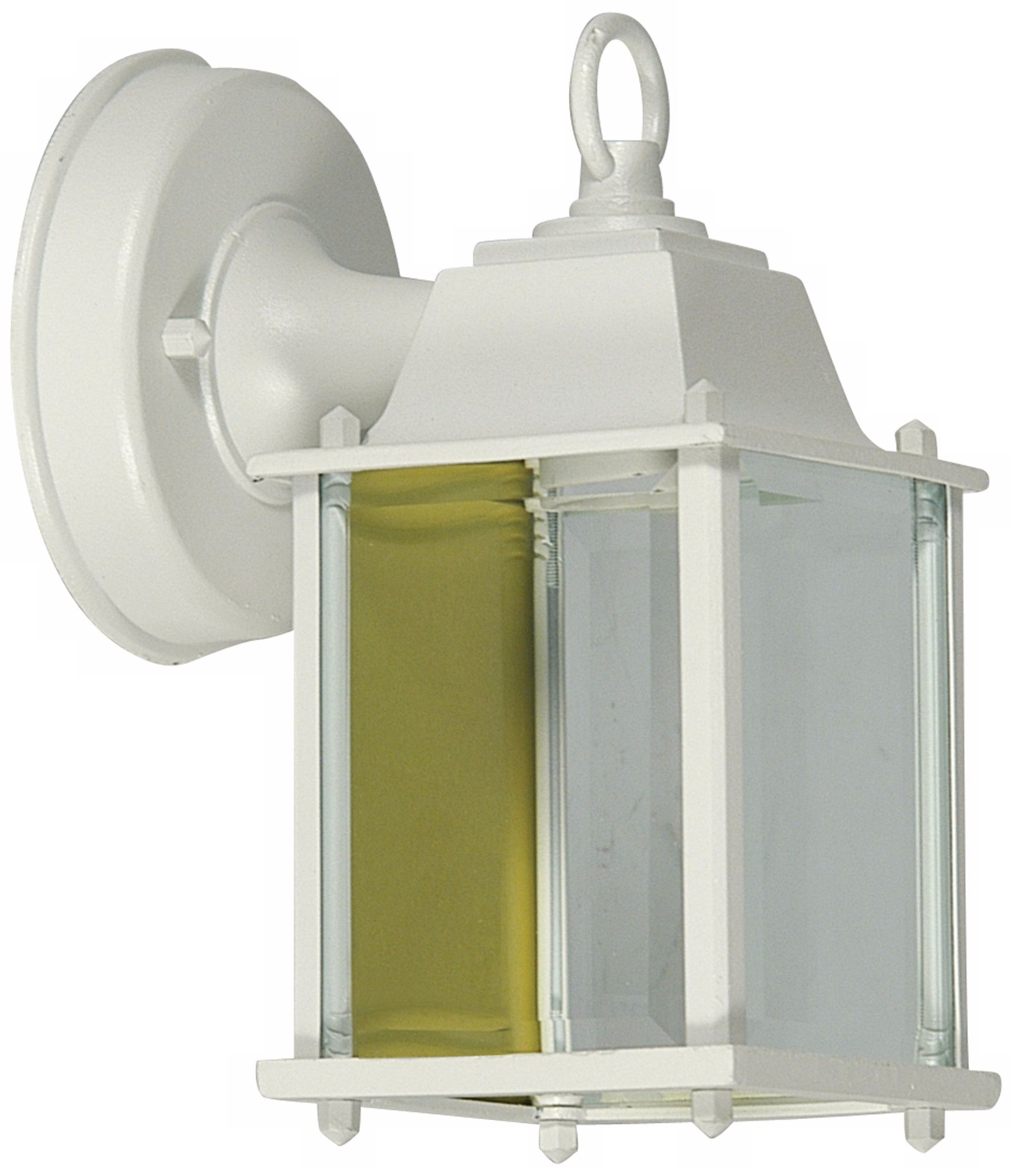 White Finish 8 1/2" High Outdoor Wall Light