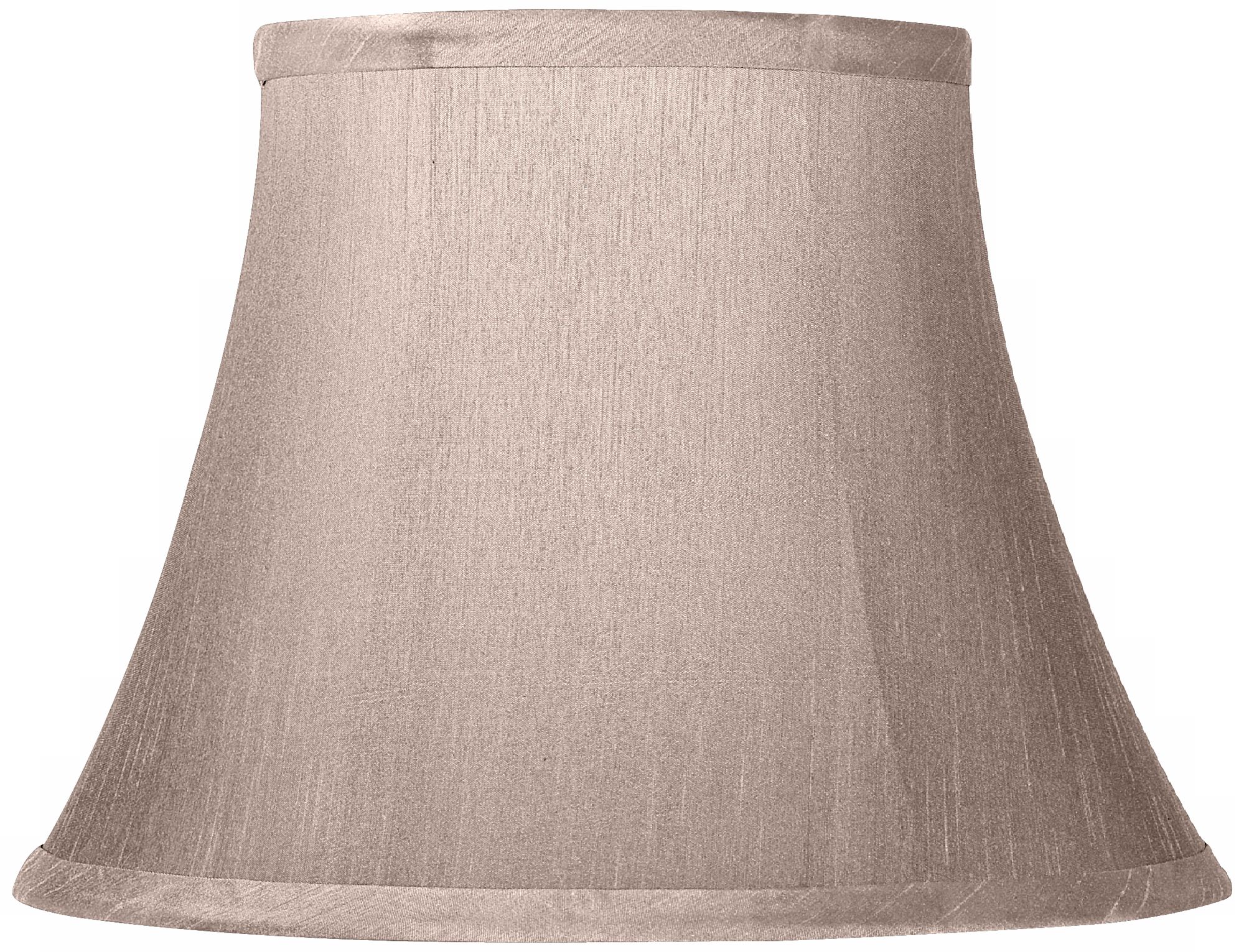 Faux Silk Dove Grey Bell Lamp Shade 7x12x9 (Spider)