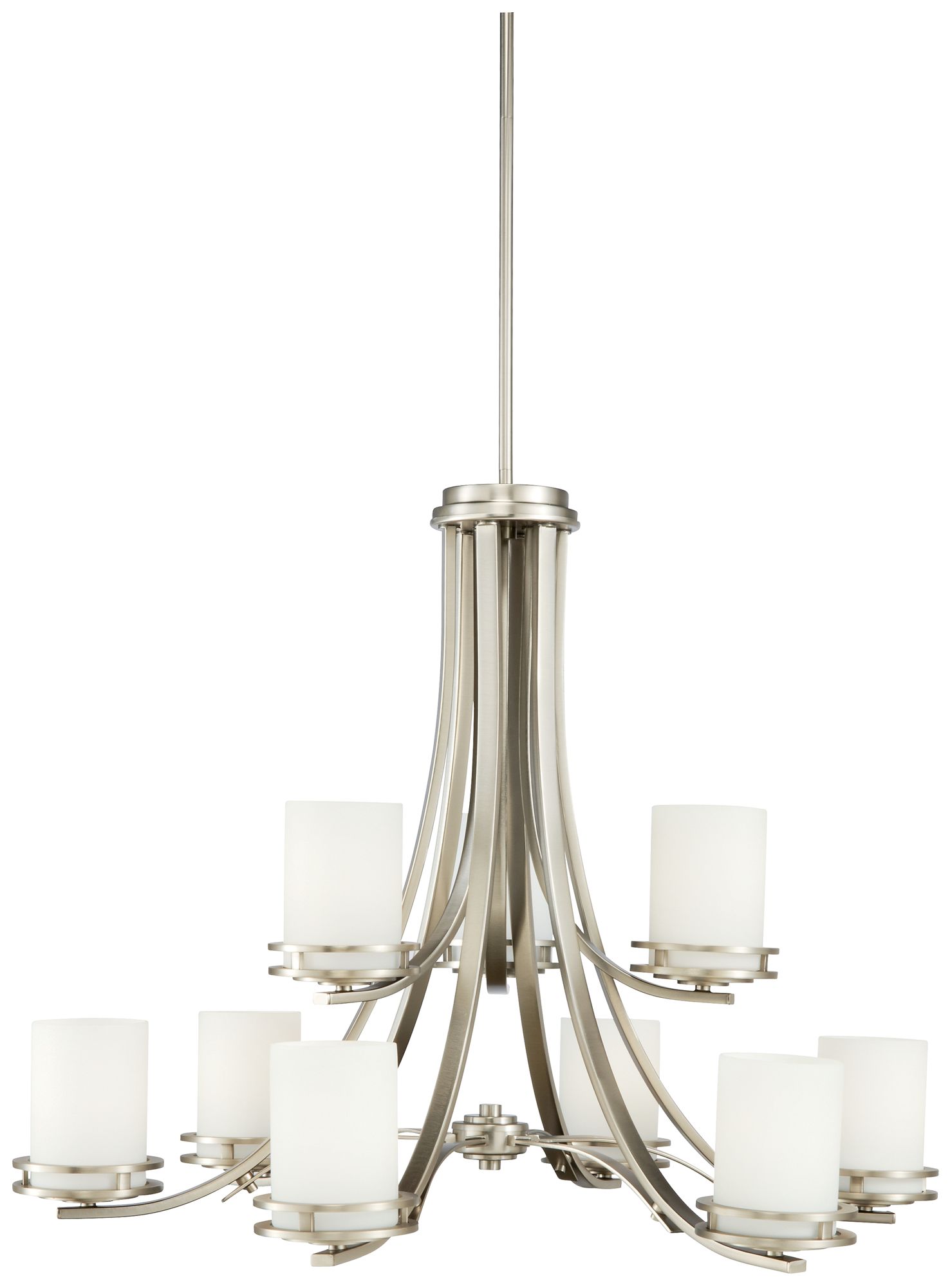 Hendrik Nickel 33 1/2" Wide 9-Light Chandelier