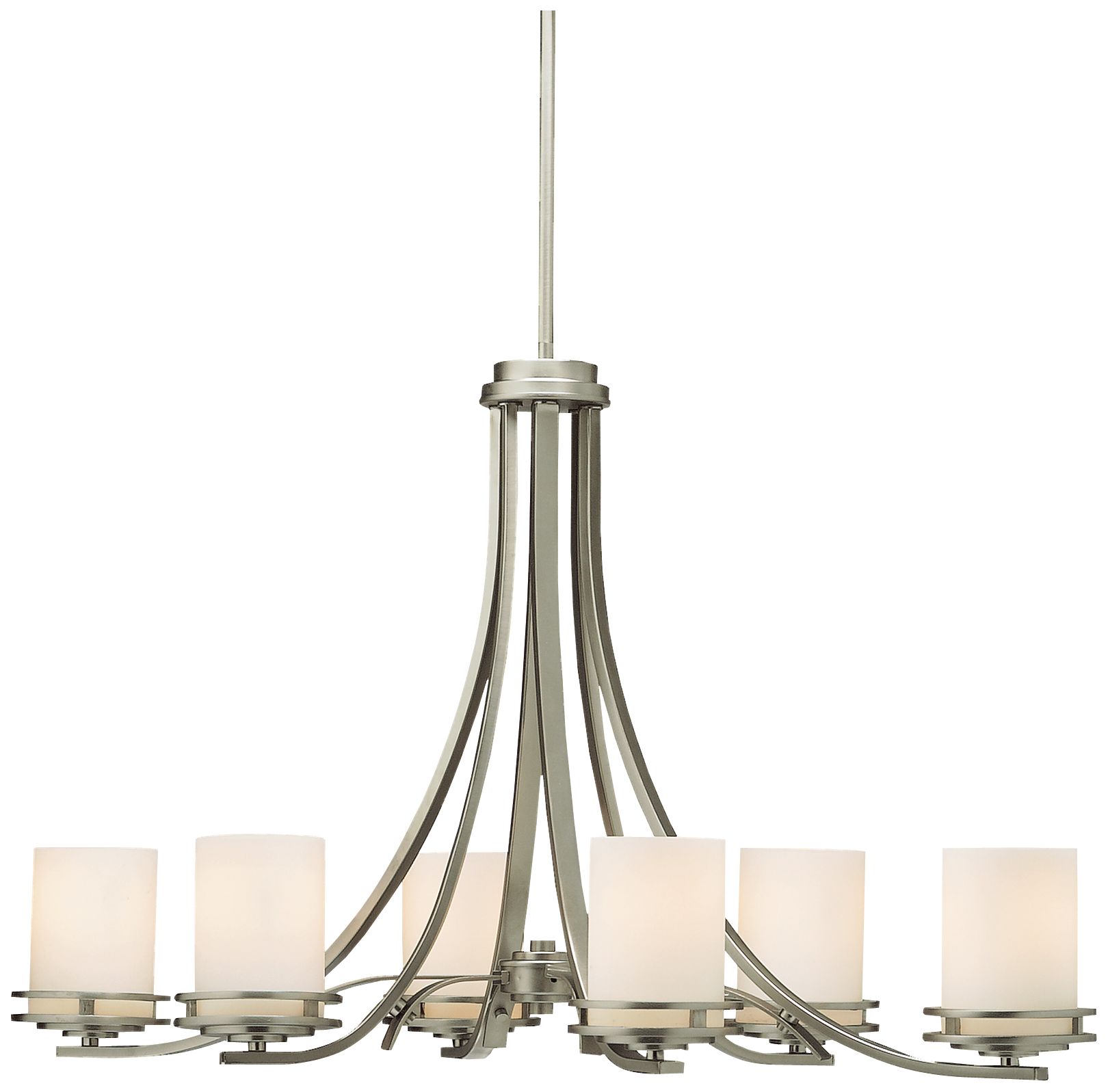 Hendrik Nickel 36" Wide 6-Light Oval Chandelier