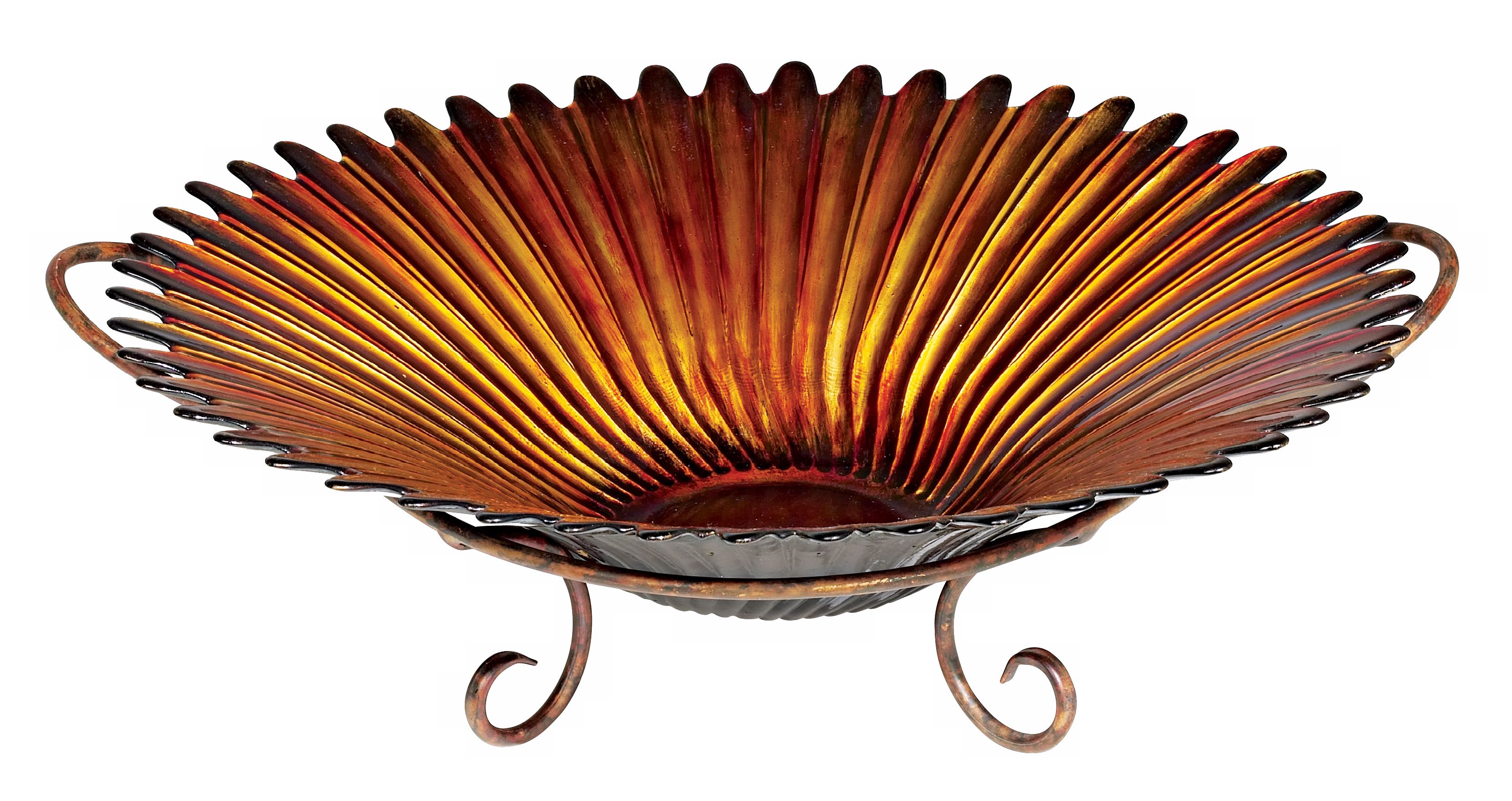 Paprika Glass Bowl with Stand