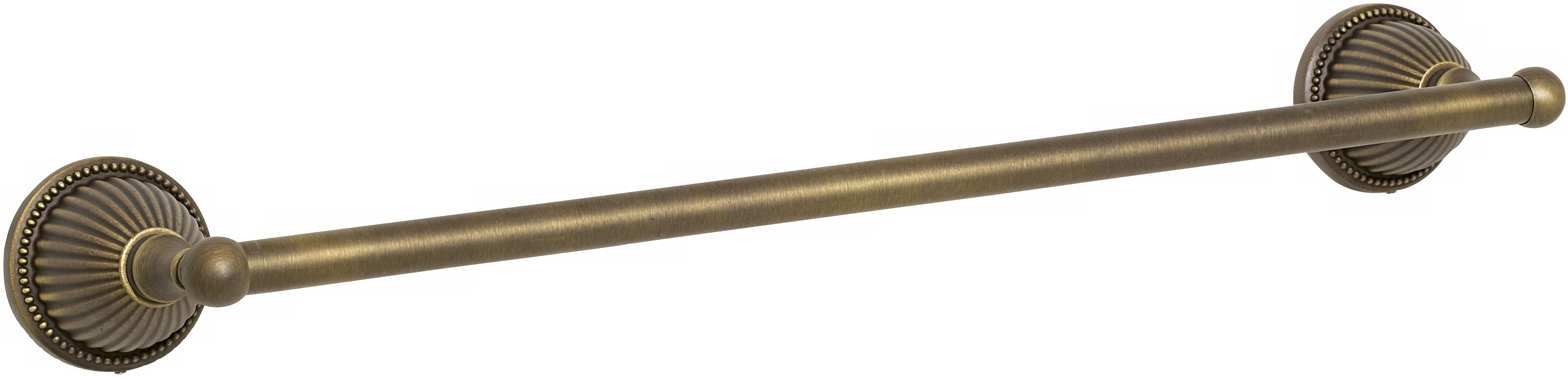 Antique English Finish Beaded Bell Base 18" Towel Bar