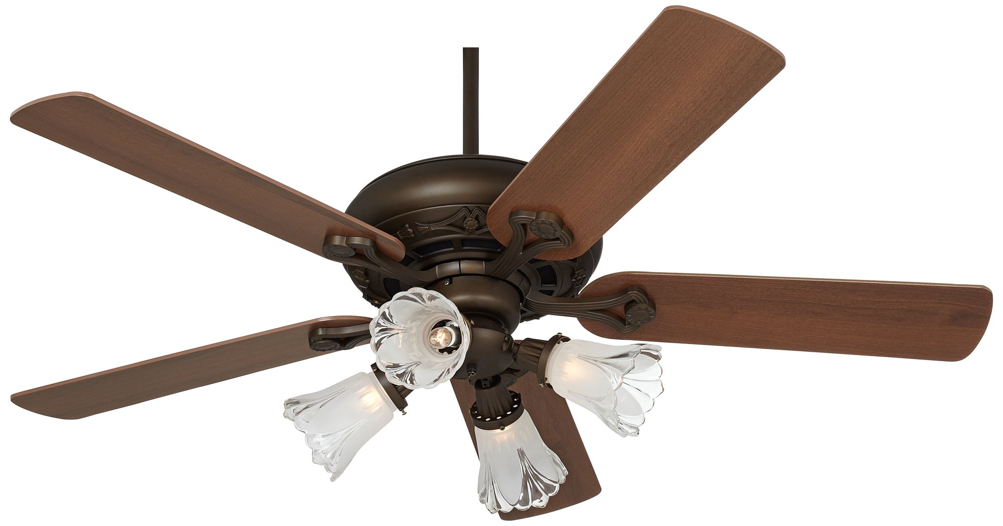 52" Casa Trilogy™ Frosted Glass Bronze Ceiling Fan