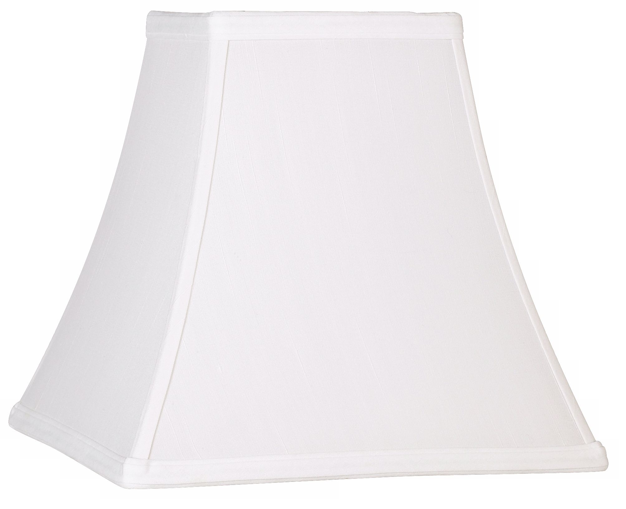 White Fabric Square Shade 5.25x10x9.5 (Spider)