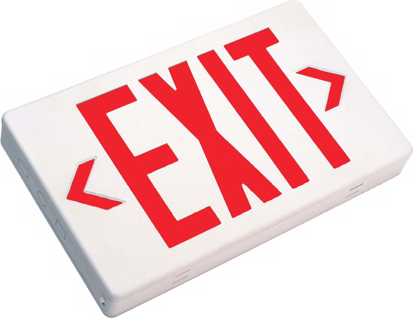 White with Red AC Only LED Exit Sign
