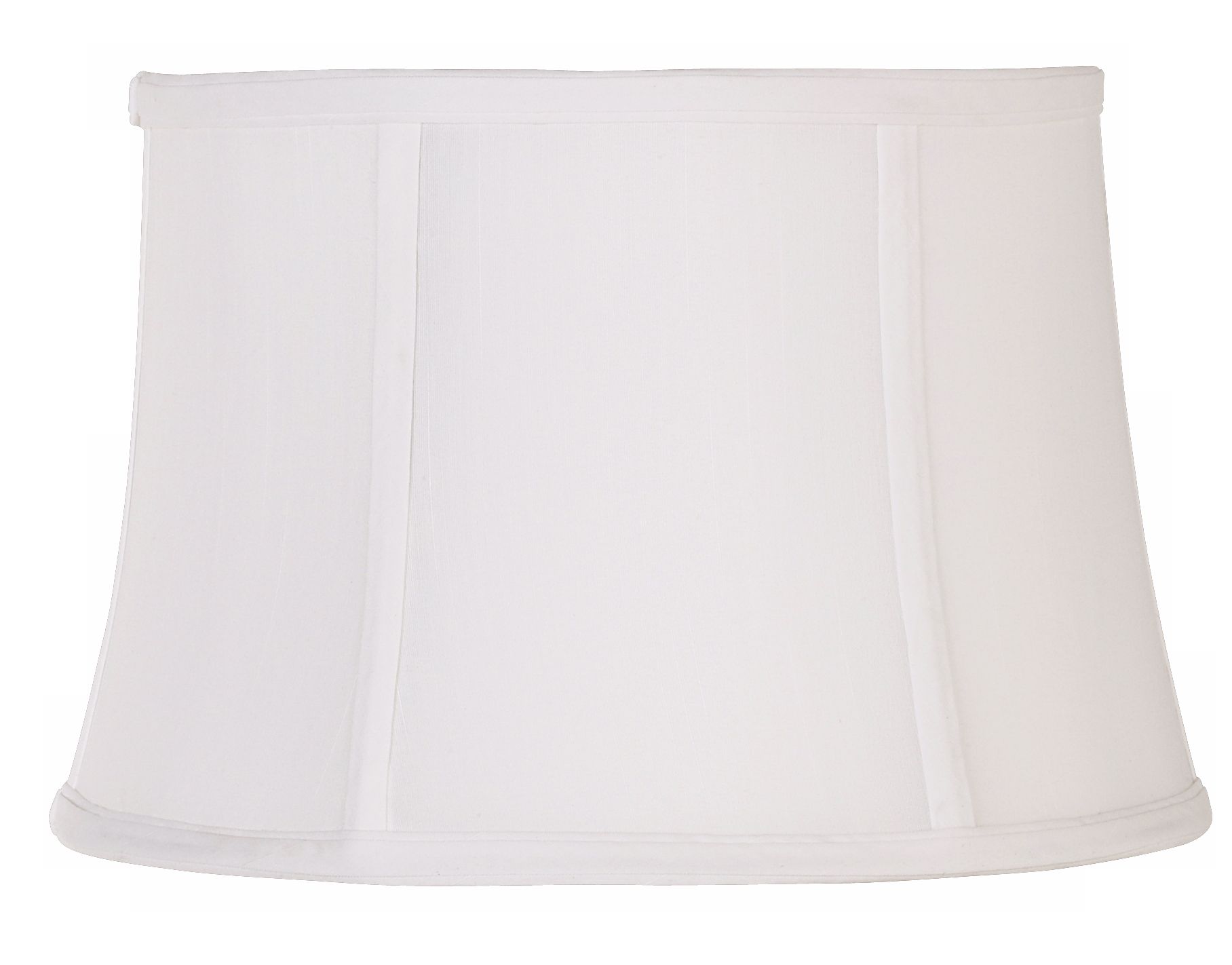White Fabric Drum Shade 10x12x8 Spider 44052