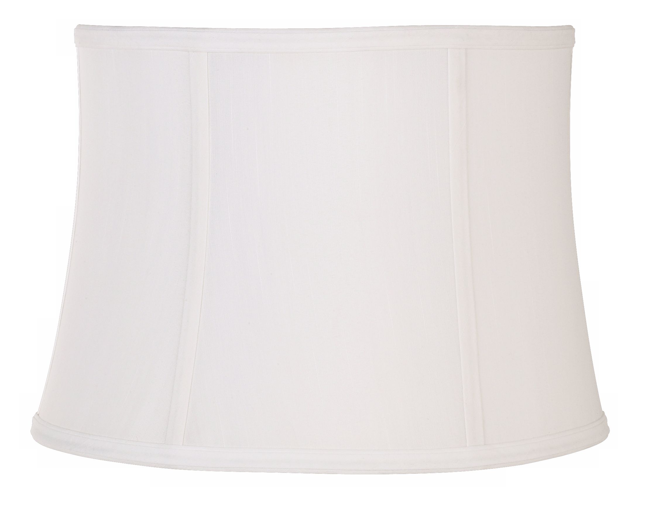 White Fabric Drum Shade 12x14x10 Spider 44202