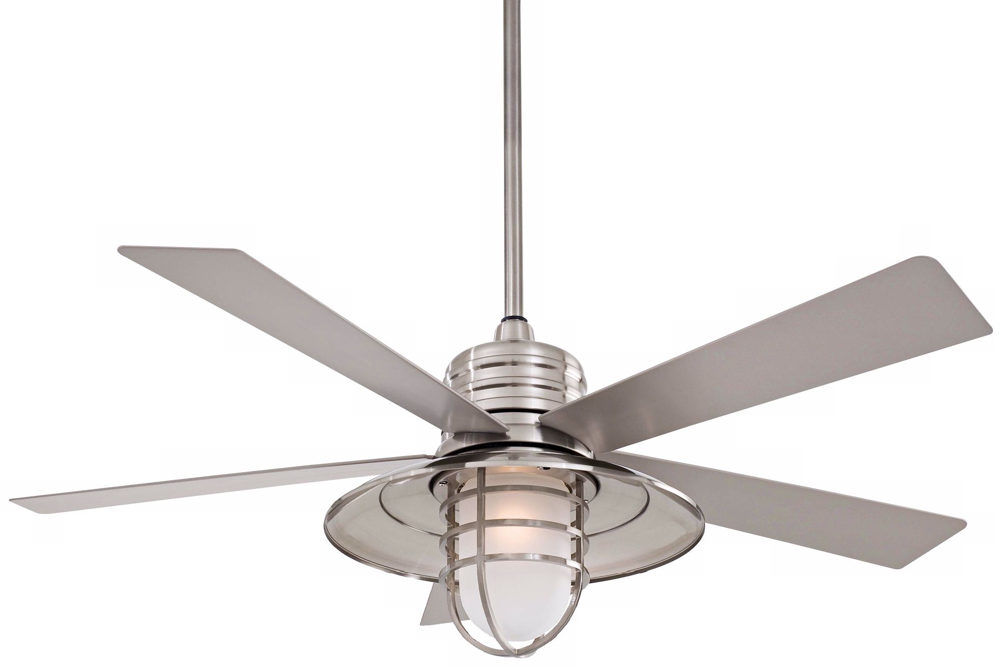 54" Minka Aire Rainman Brushed Nickel Ceiling Fan
