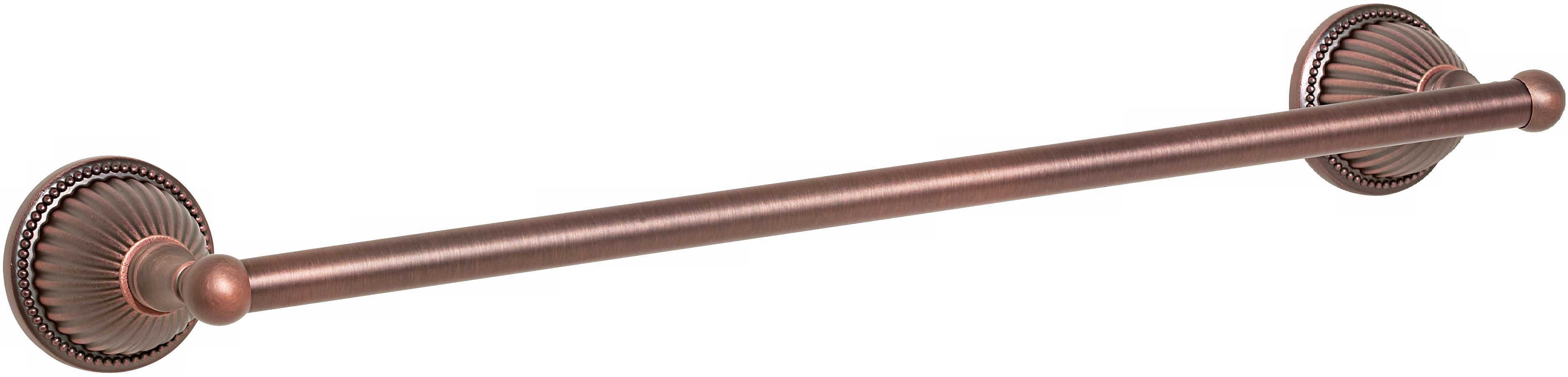 Copper Finish Beaded Bell Base 18" Towel Bar