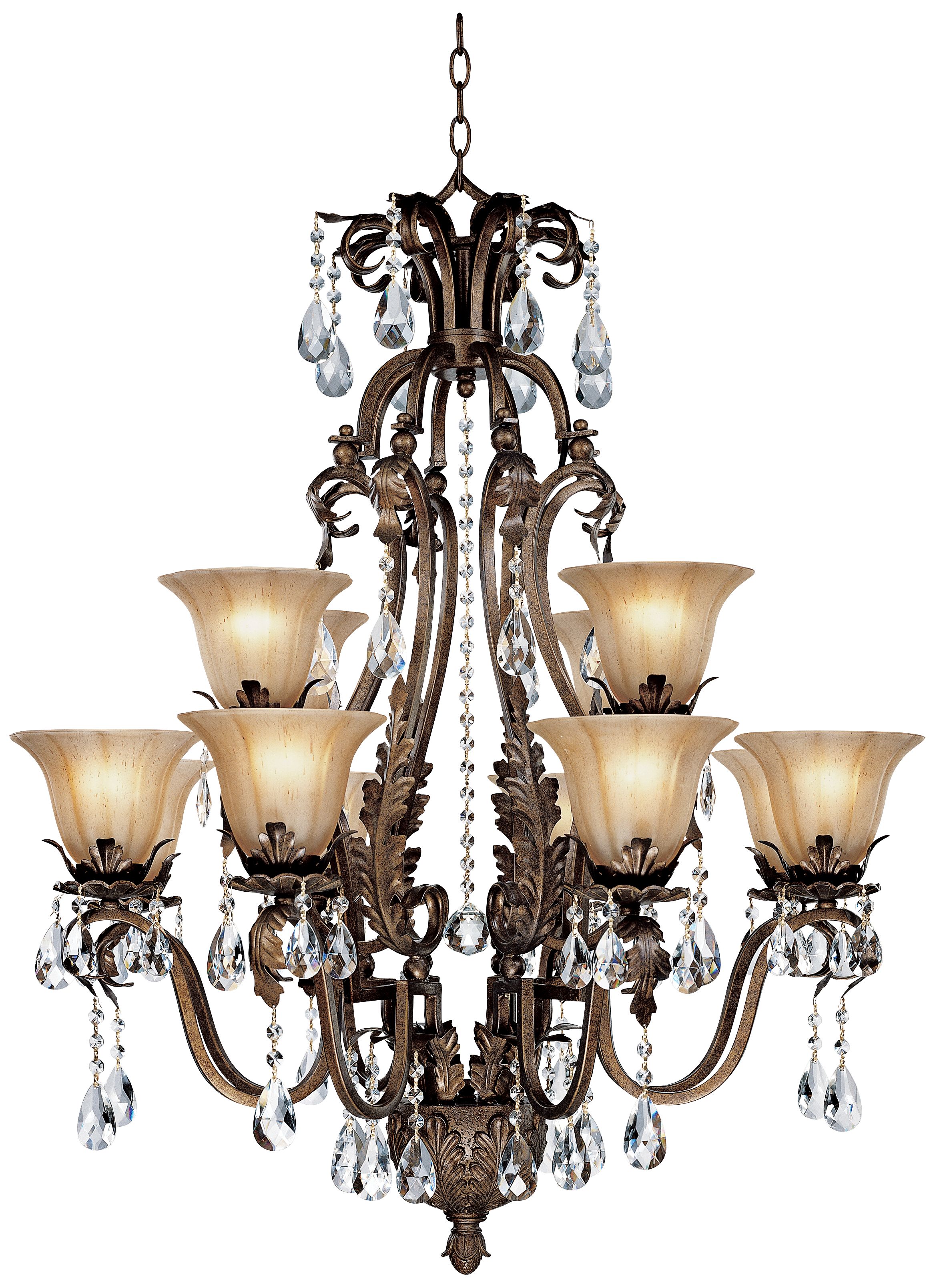 Twelve Light with Crystal Accents Chandelier