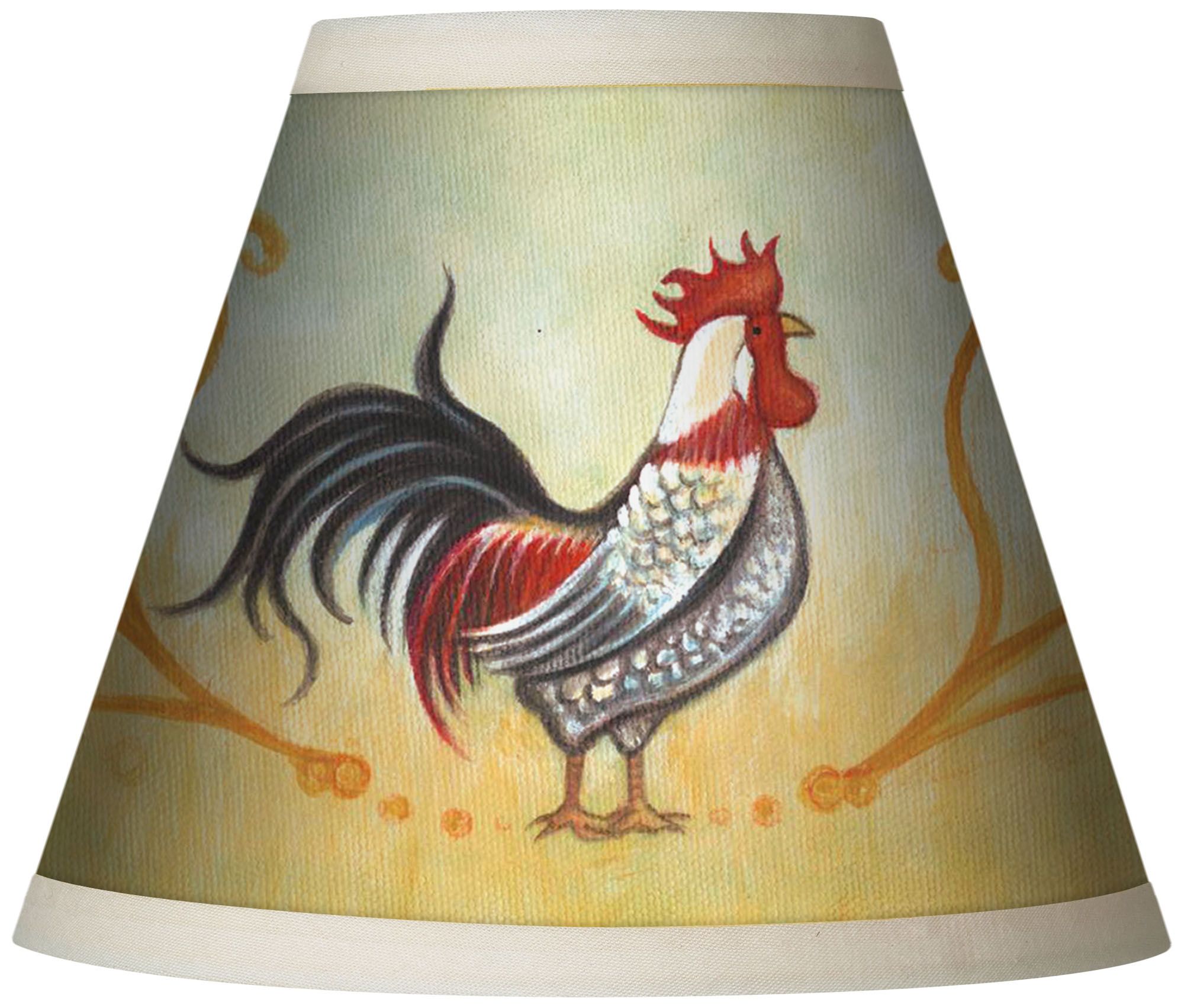 Gallic Rooster Giclee Set of Four Shades 3x6x5 (Clip-On)