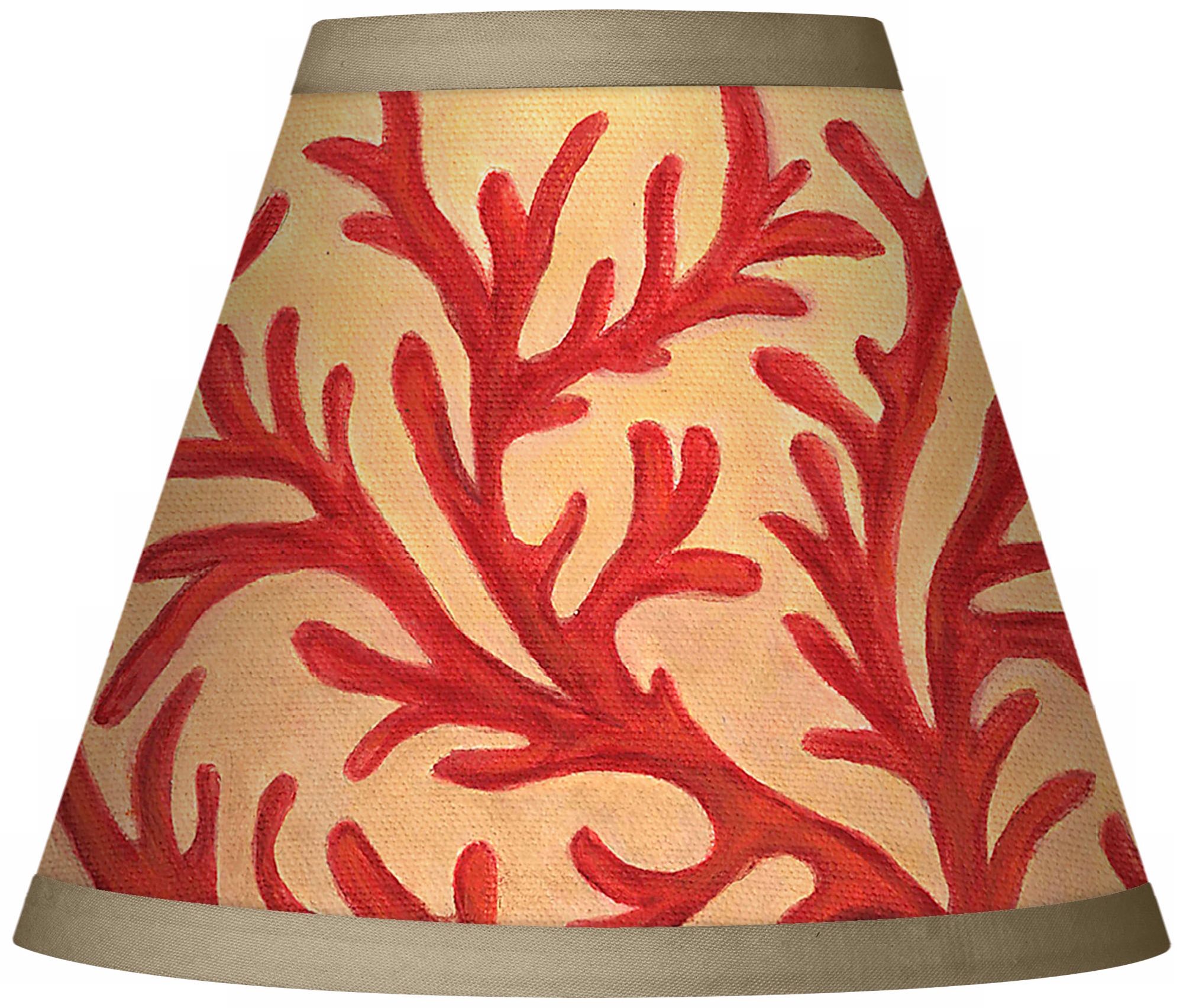 Red Coral Giclee Set of Four Shades 3x6x5 (Clip-On)