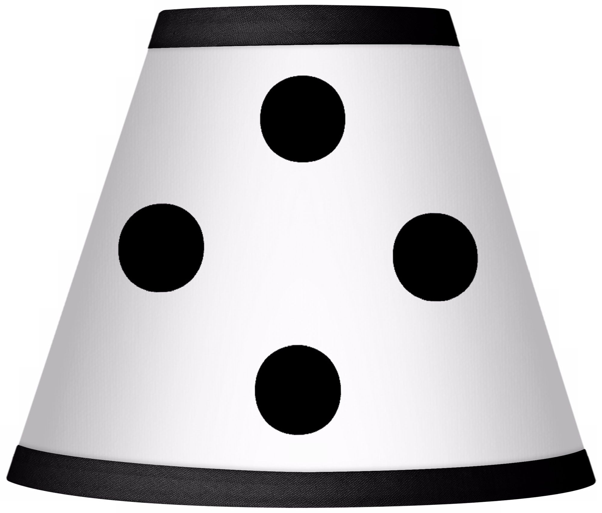 Polka Dot Black Giclee Set of Four Shades 3x6x5 (Clip-On)