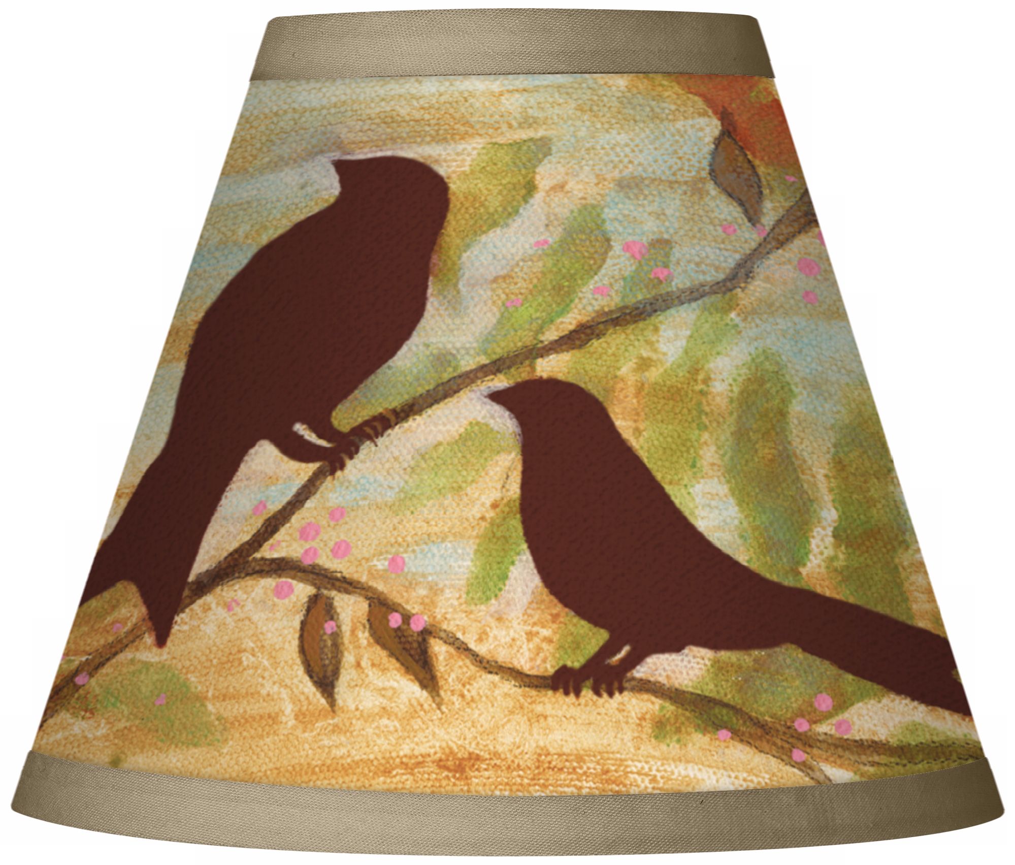 Twin Birds Giclee Set of Four Shades 3x6x5 (Clip-On)
