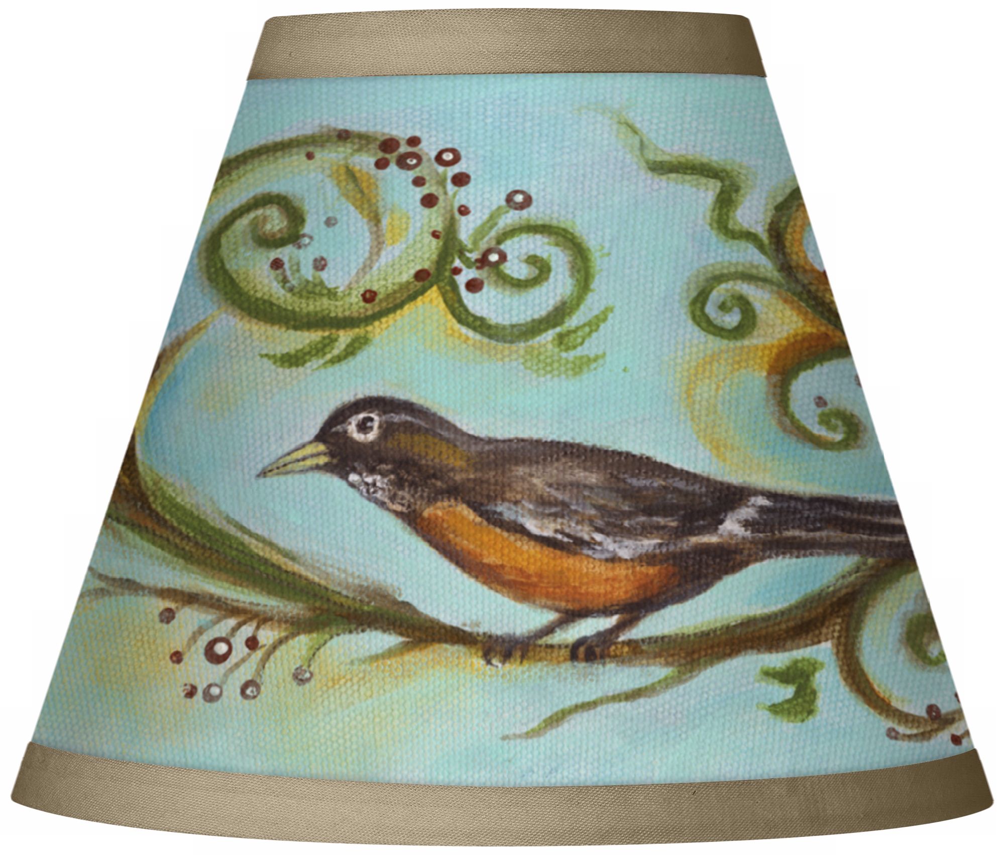 Oriole Scroll Giclee Set of Four Shades 3x6x5 (Clip-On)