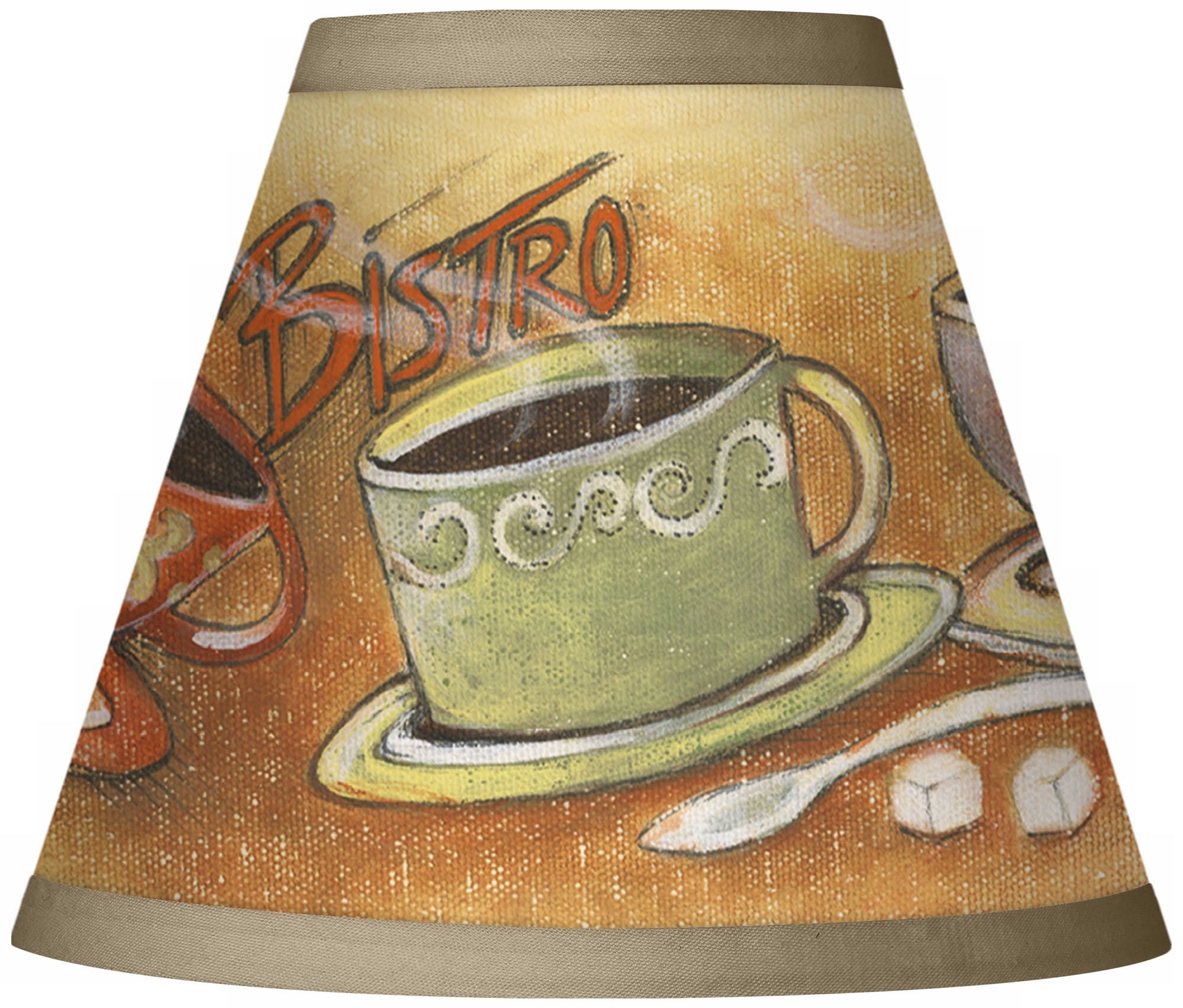 Cafe Bistro Giclee Clip-On Set of Four Shades 3x6x5