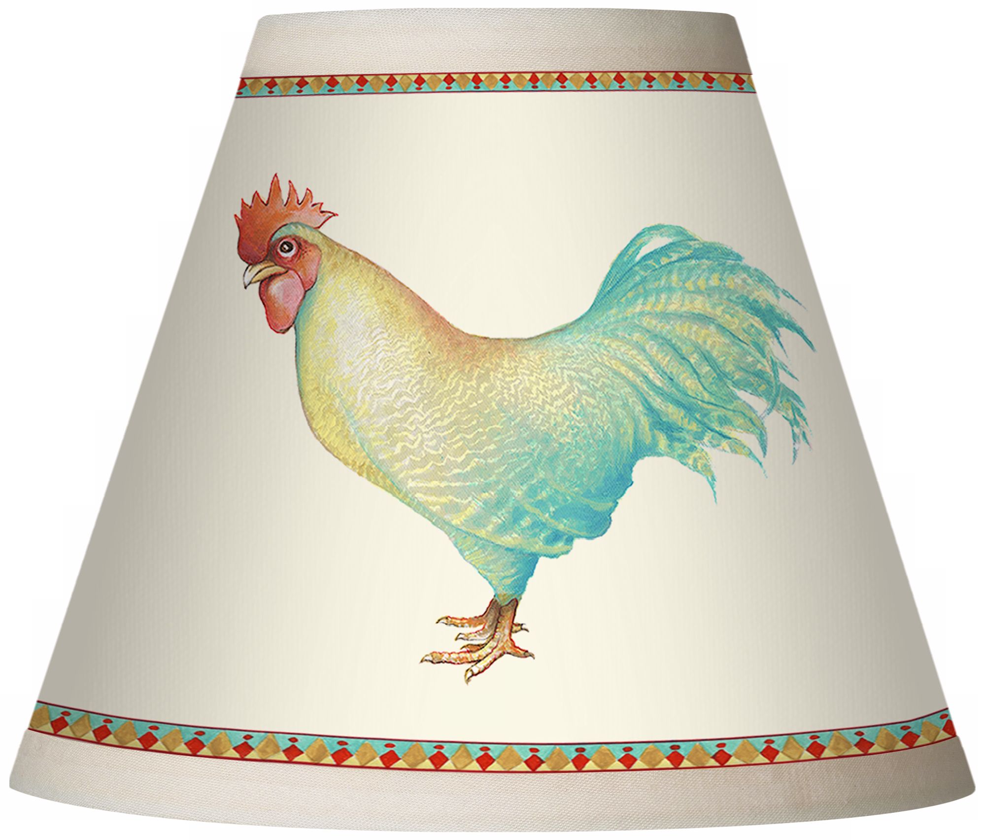 Spring Country Rooster Giclee Set of Four Shades 3x6x5 (Clip-On)
